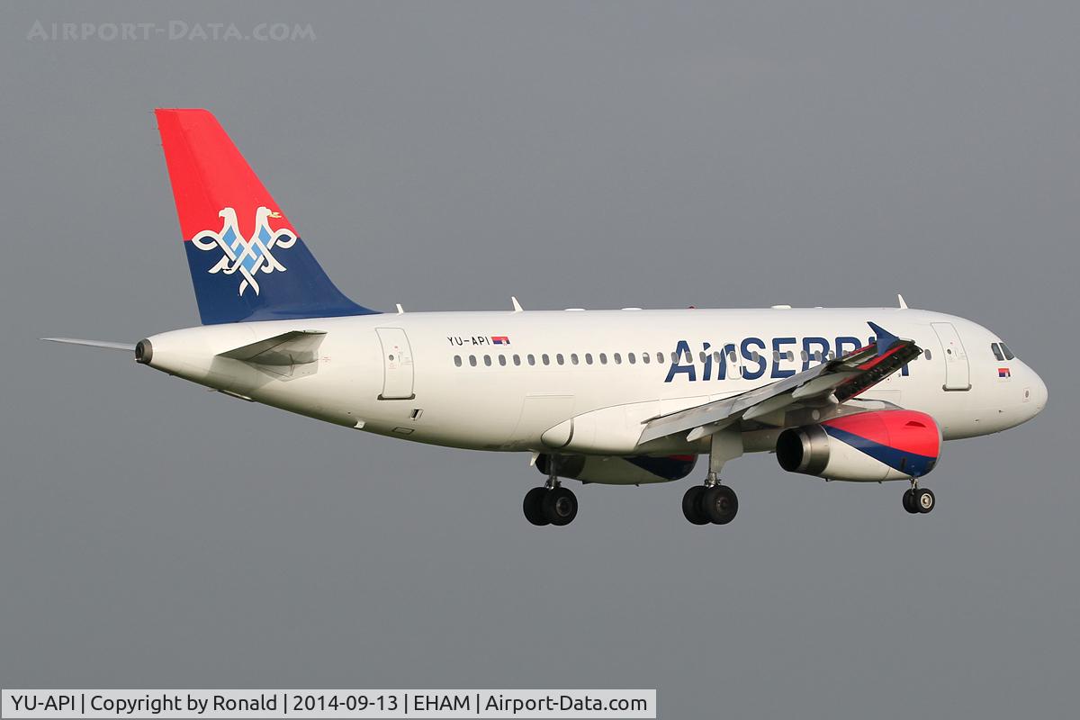YU-API, 1999 Airbus A319-132 C/N 1140, at spl