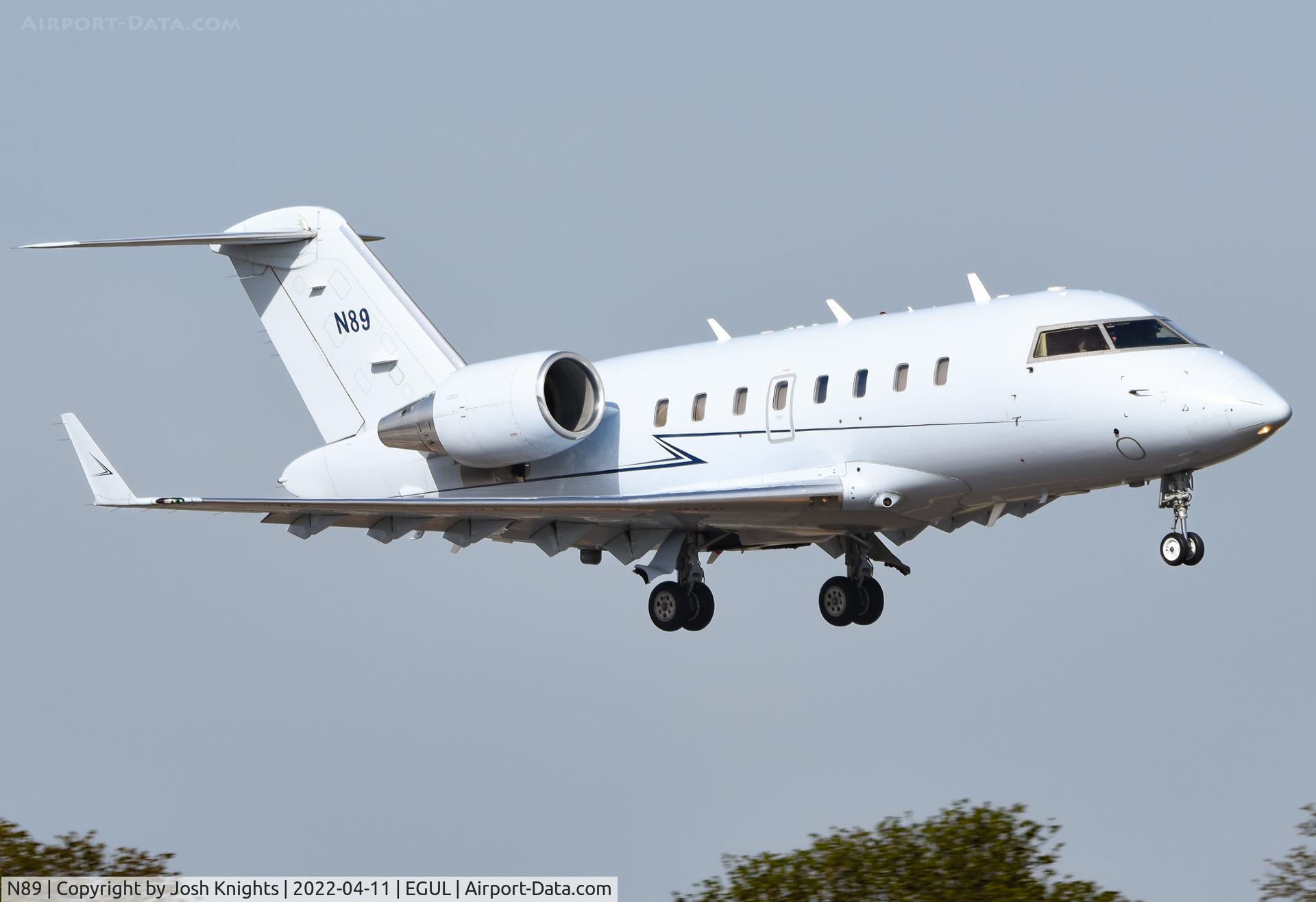 N89, 2009 Bombardier Challenger 605 (CL-600-2B16) C/N 5815, Performing a Low Approach at RAF Lakenheath.