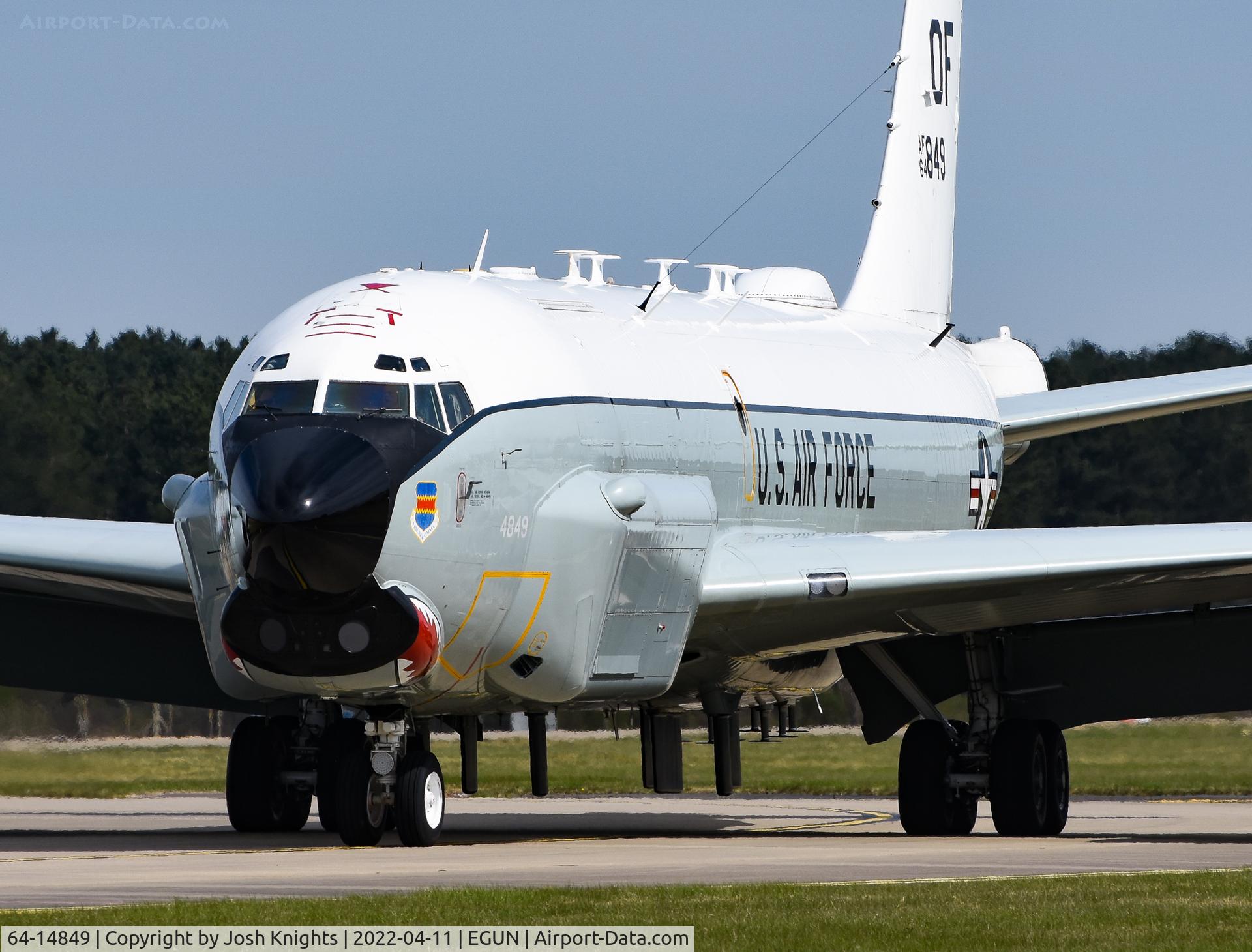 64-14849, 1964 Boeing RC-135U Combat Sent C/N 18789, Arriving Back At RAF Mildenhall After a Mission.