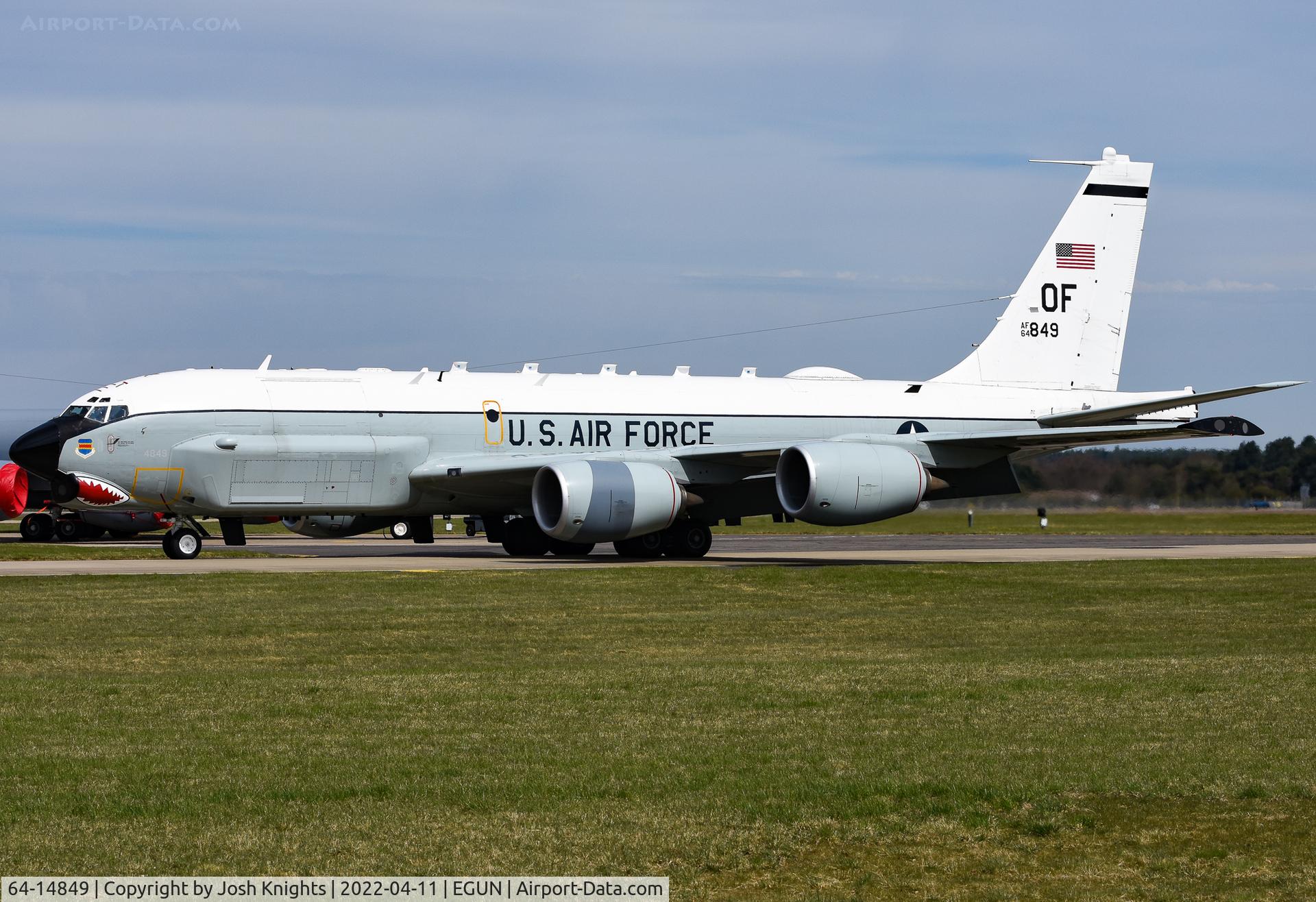64-14849, 1964 Boeing RC-135U Combat Sent C/N 18789, Arriving Back At RAF Mildenhall After a Mission.