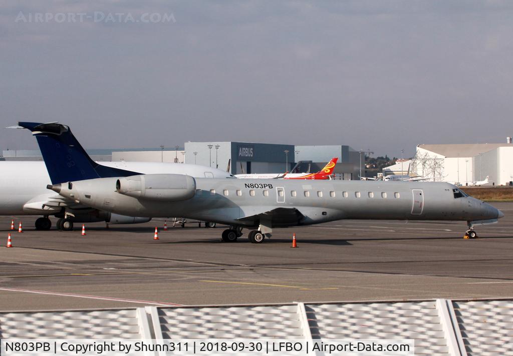 N803PB, 2004 Embraer ERJ-145LR (EMB-145LR) C/N 14500803, Parked at the General Aviation during transfer to Ethiopia...