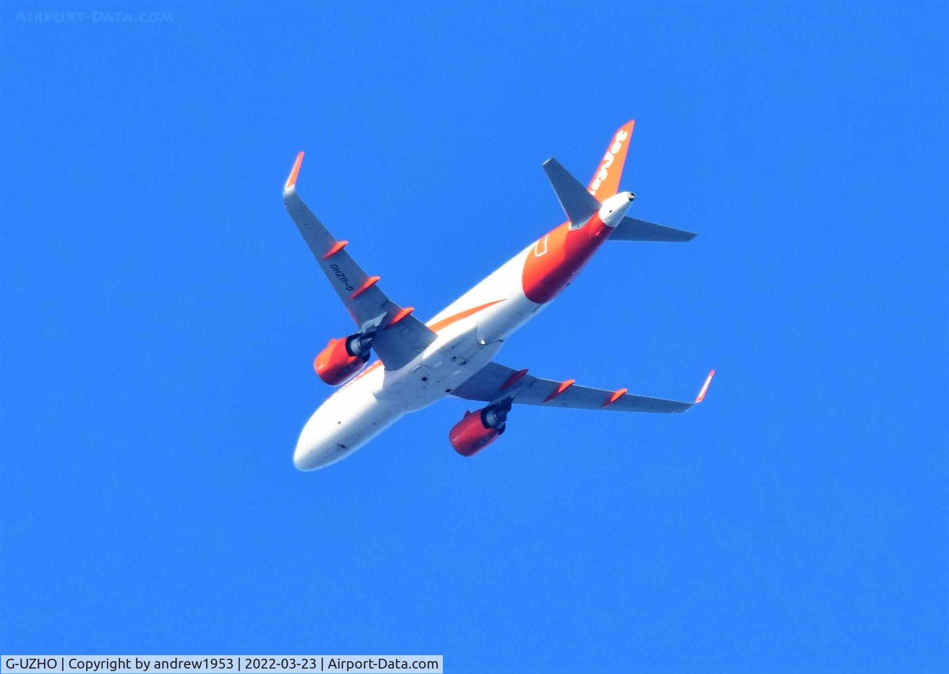 G-UZHO, 2018 Airbus A320-251N C/N 8411, G-UZHO over the Bristol Channel.
