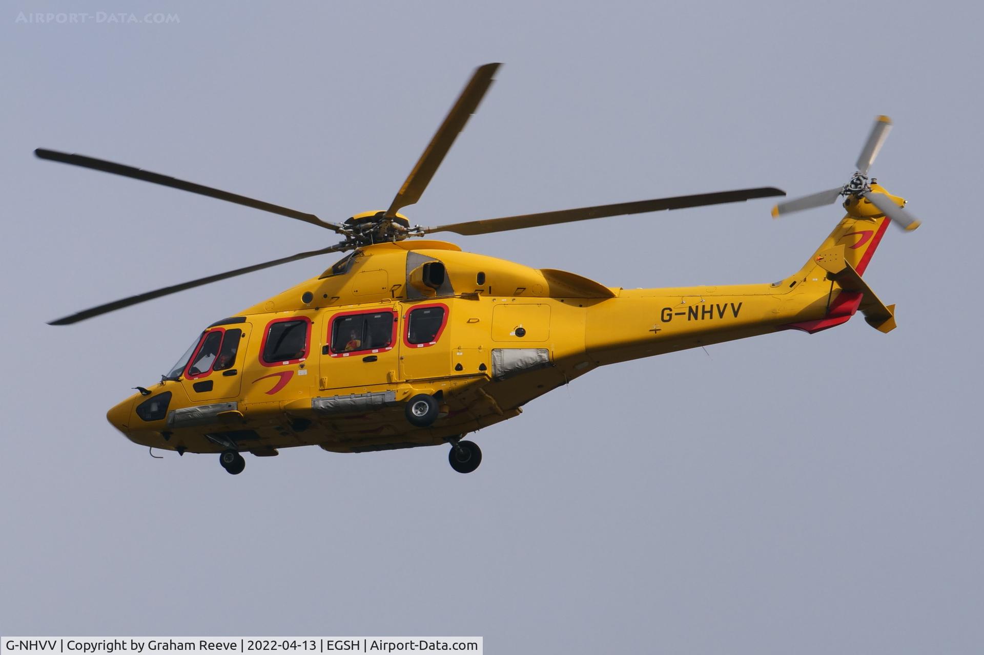 G-NHVV, 2014 Airbus Helicopters EC-175B C/N 5002, Landing at Norwich.