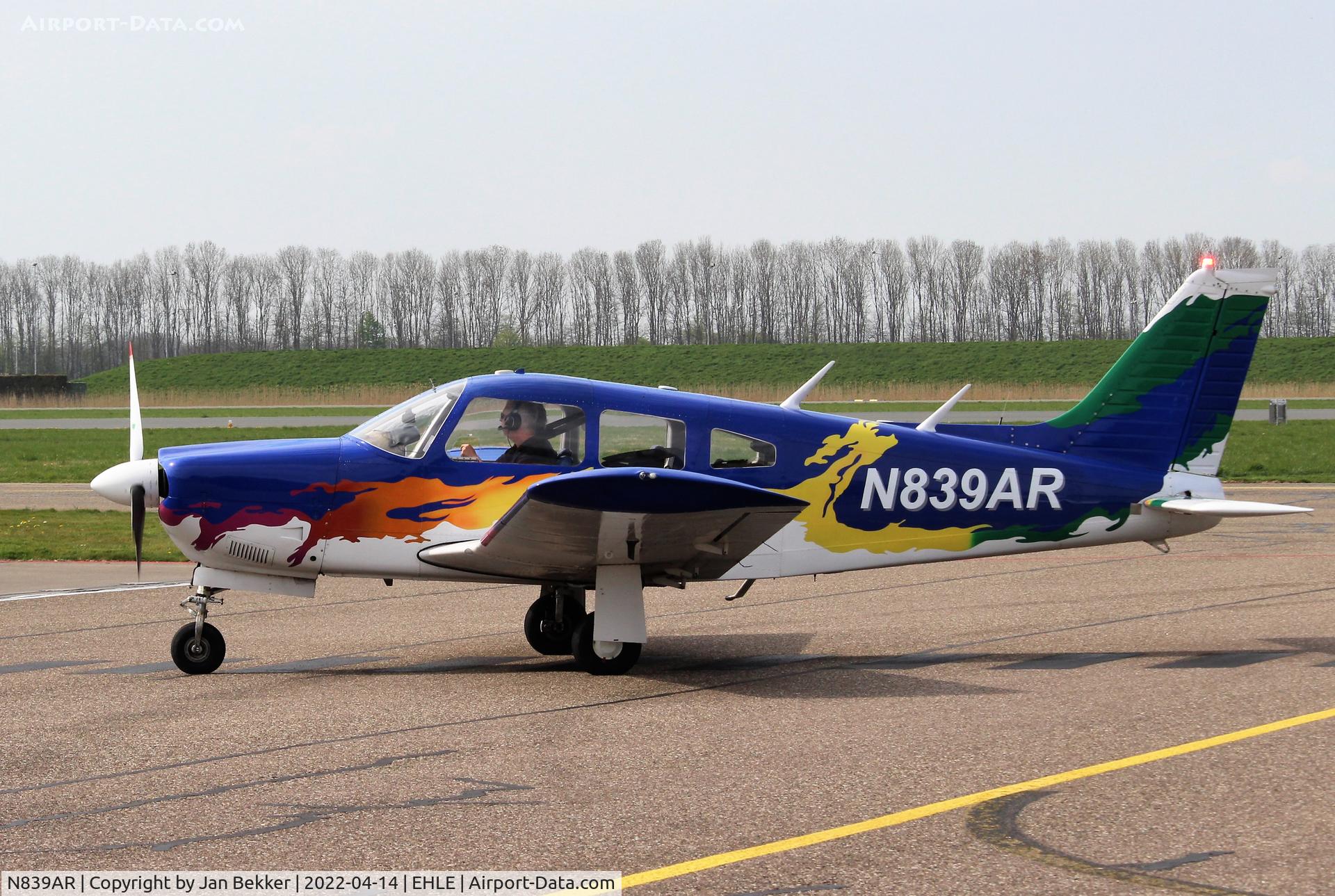 N839AR, 1976 Piper PA-28R-200 Cherokee Arrow II C/N 28R-7635372, Lelystad Airport