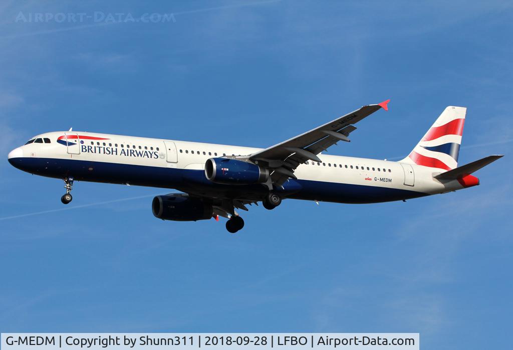 G-MEDM, 2006 Airbus A321-231 C/N 2799, Landing rwy 32L