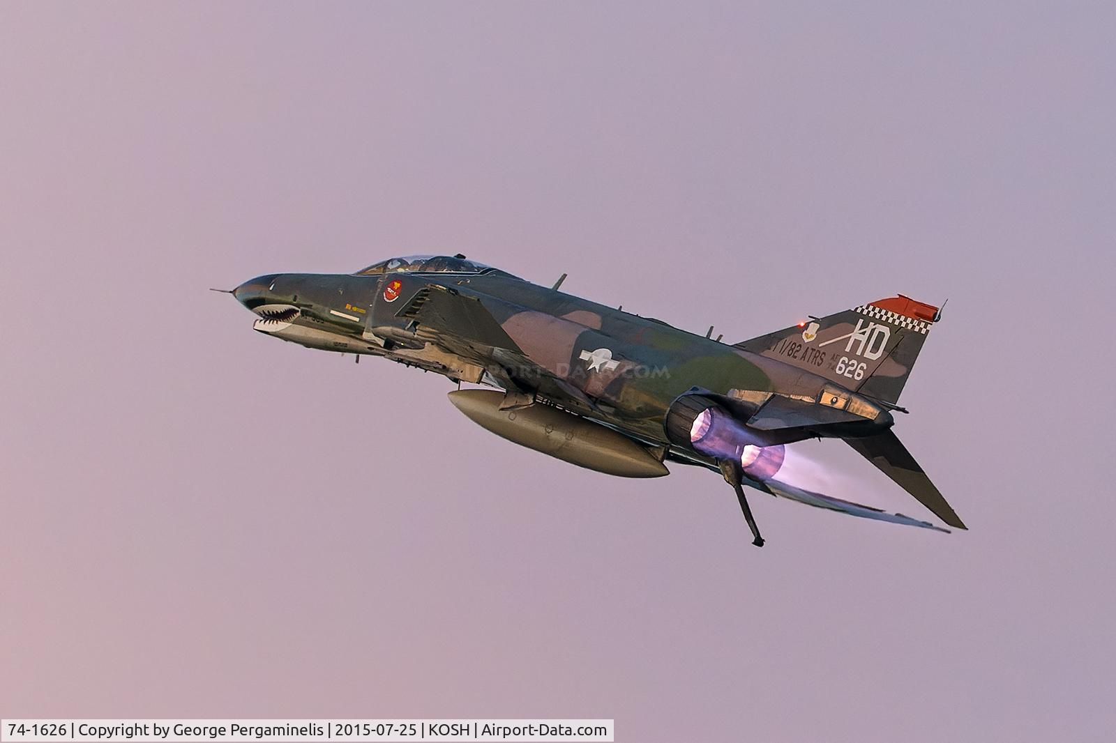 74-1626, McDonnell Douglas QF-4E Phantom II C/N 4856, Oshkosh 2015 night show.