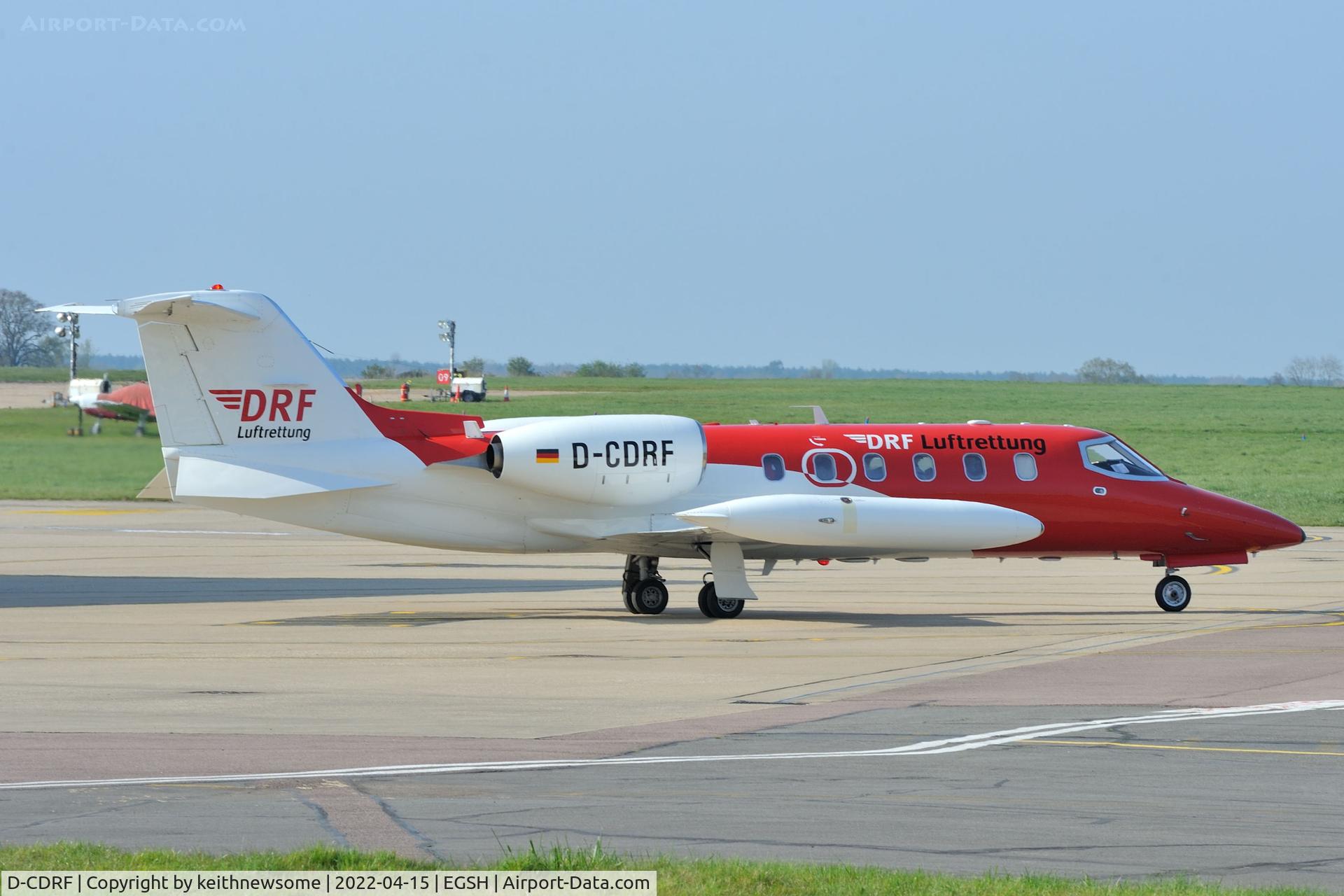 D-CDRF, 2007 Learjet 45 C/N 45-342, Arriving at Norwich from Morocco.