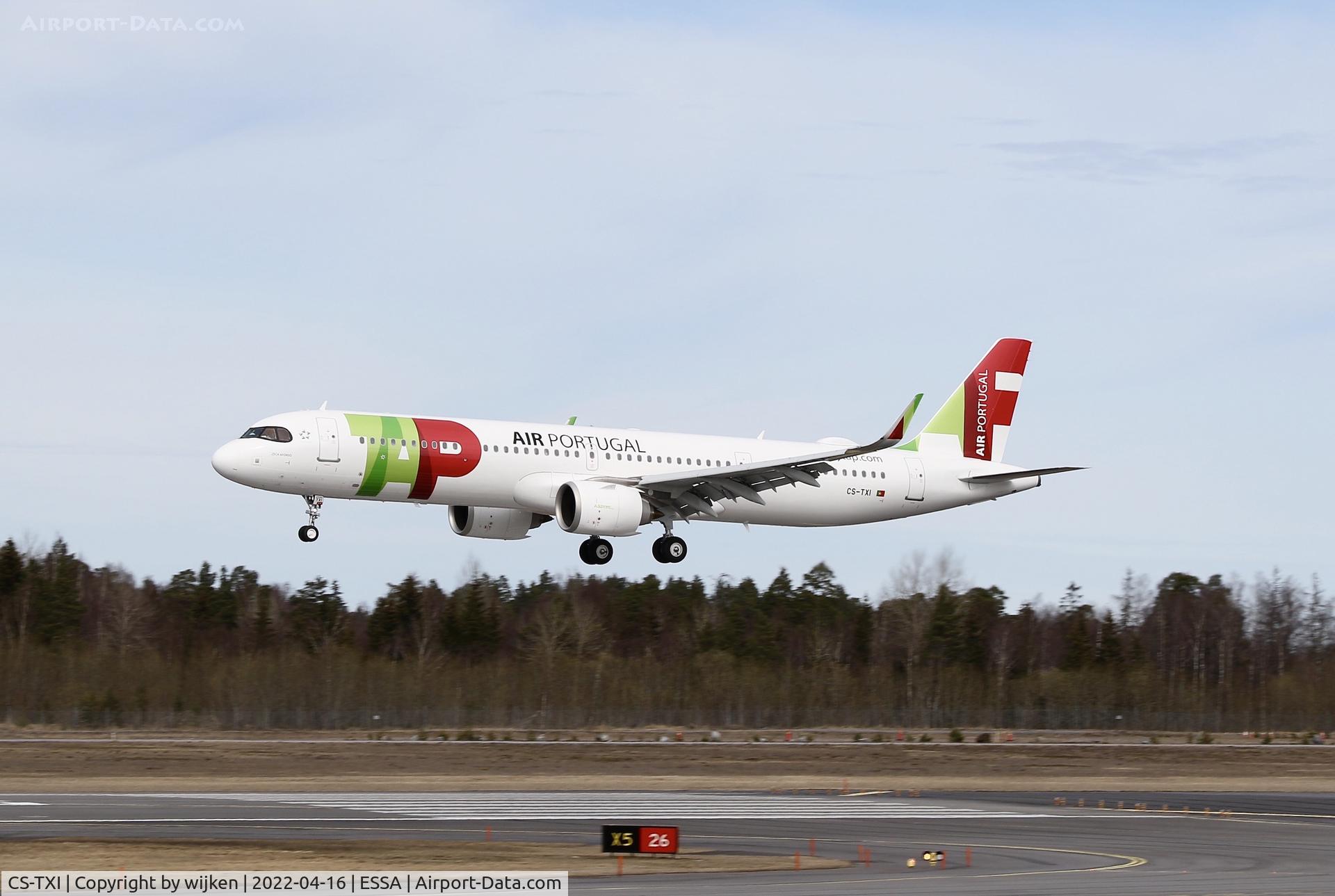 CS-TXI, 2021 Airbus A321-251NX C/N 10617, RWY 26