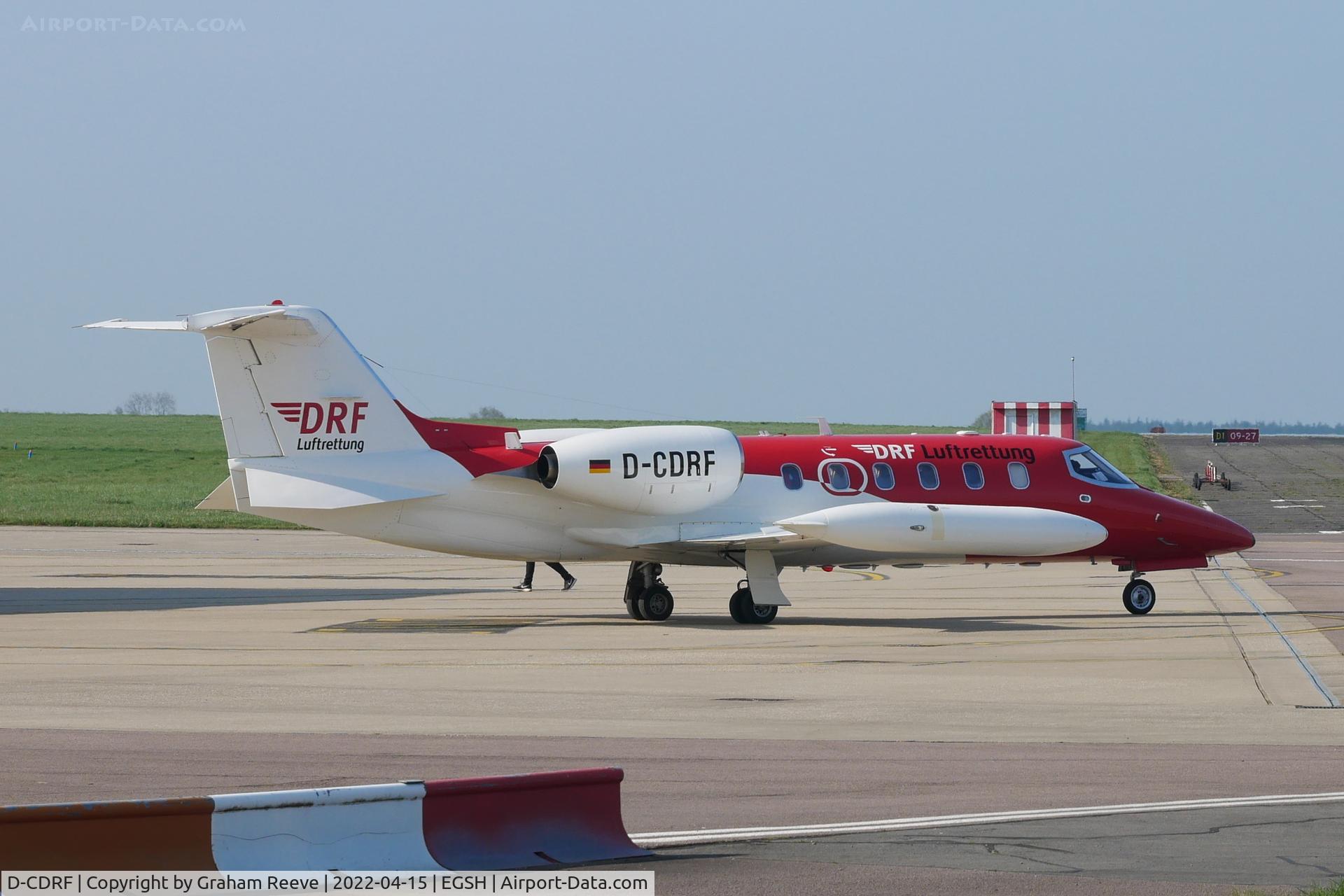 D-CDRF, 2007 Learjet 45 C/N 45-342, Parked at Norwich.