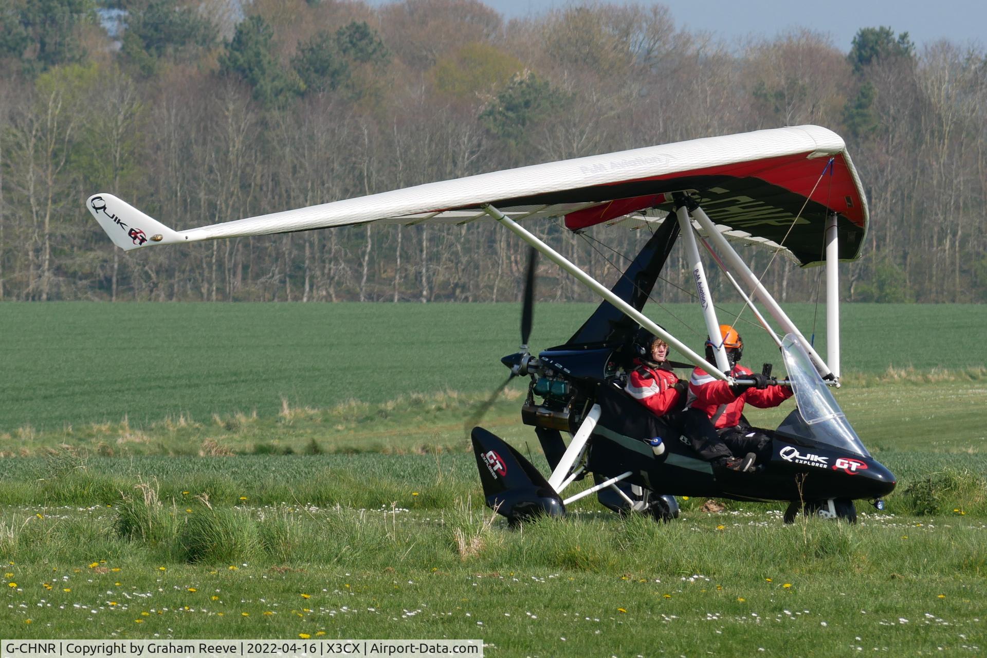 G-CHNR, 2012 P&M Aviation Quik GTR C/N 8637, Just landed at Northrepps.