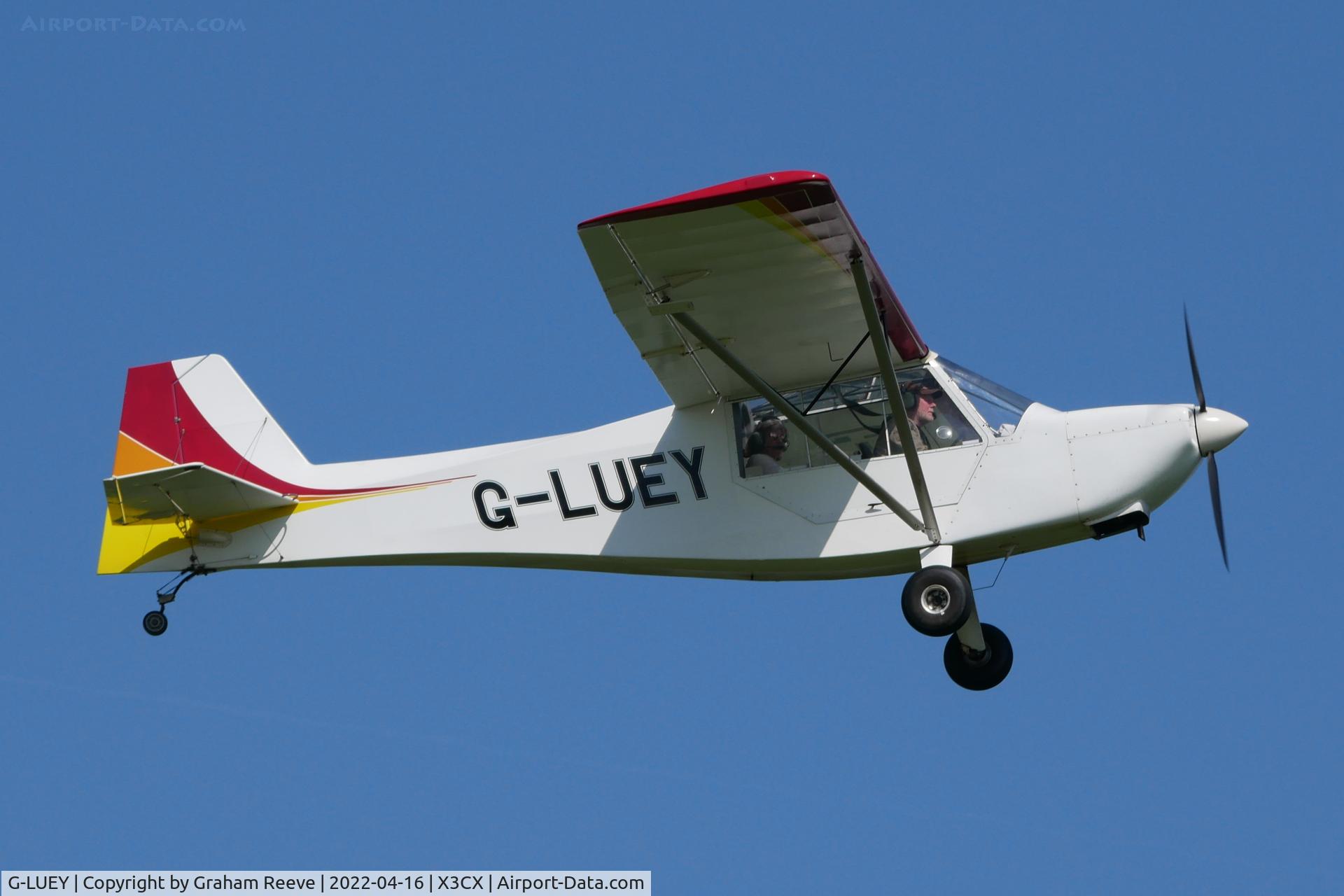 G-LUEY, 2010 Rans S-7S Courier C/N LAA 218-14772, Departing from Northrepps.