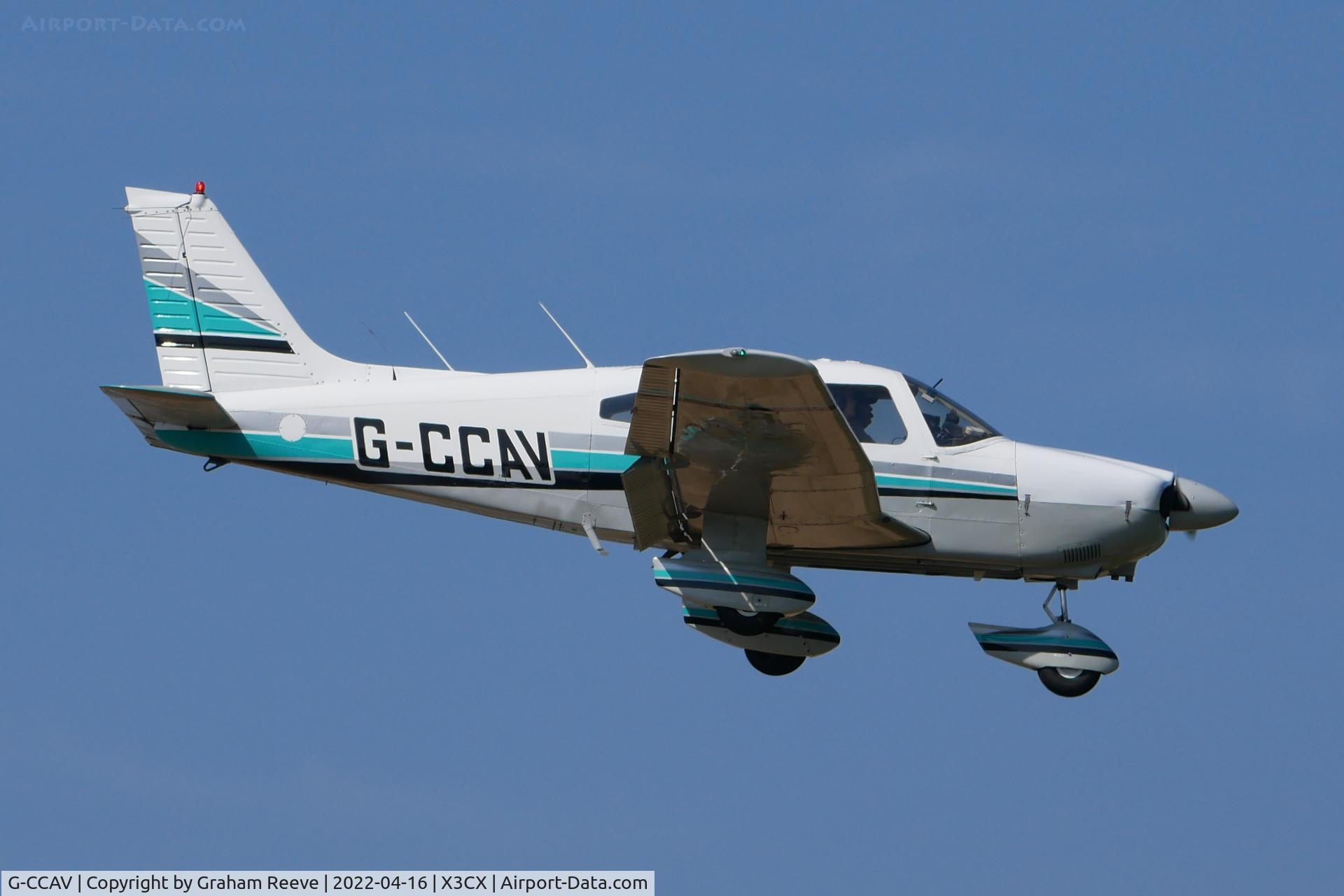 G-CCAV, 1980 Piper PA-28-181 Cherokee Archer II C/N 28-8090353, Landing at Northrepps.