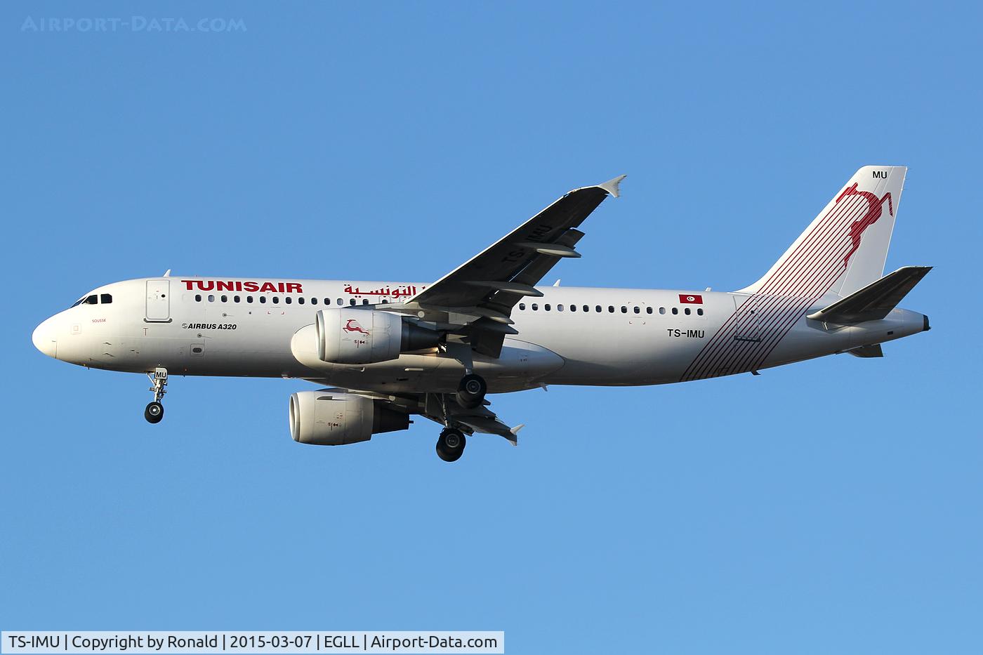 TS-IMU, 2013 Airbus A320-214 C/N 5474, at lhr