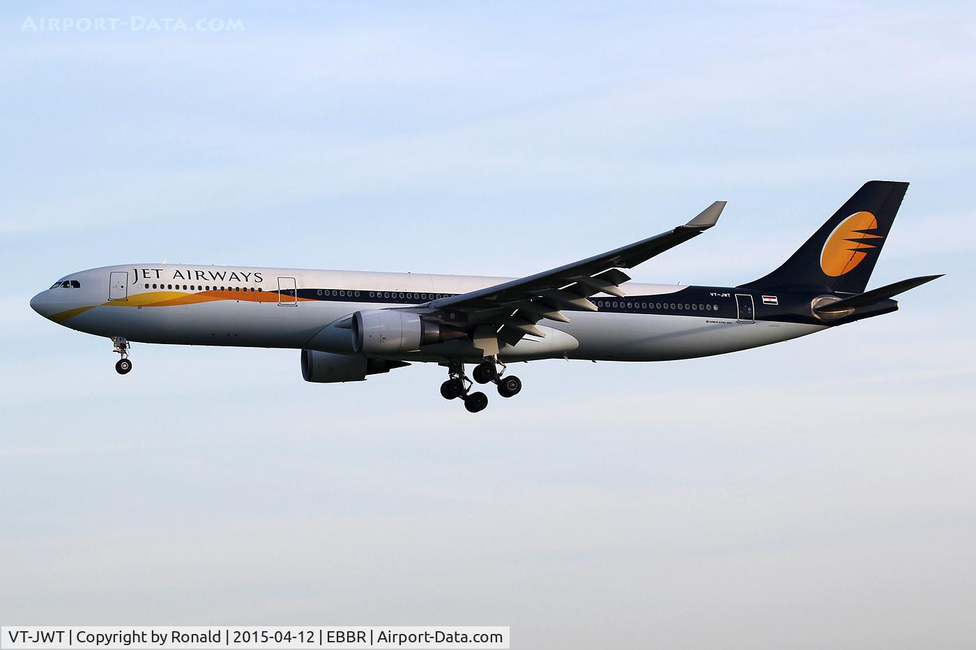 VT-JWT, 2012 Airbus A330-302 C/N 1370, at bru