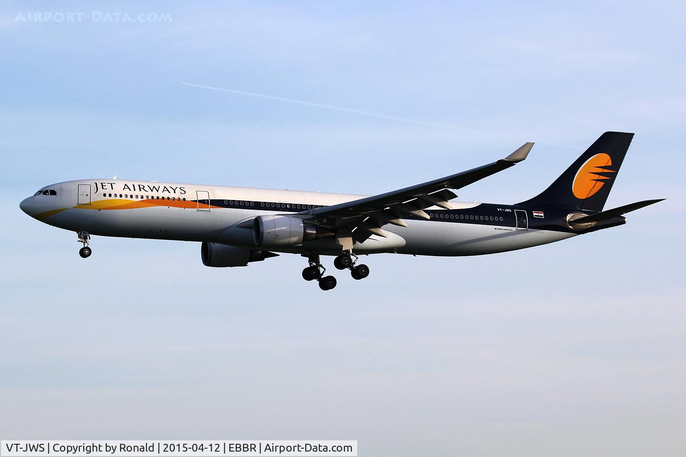 VT-JWS, 2012 Airbus A330-302 C/N 1361, at bru