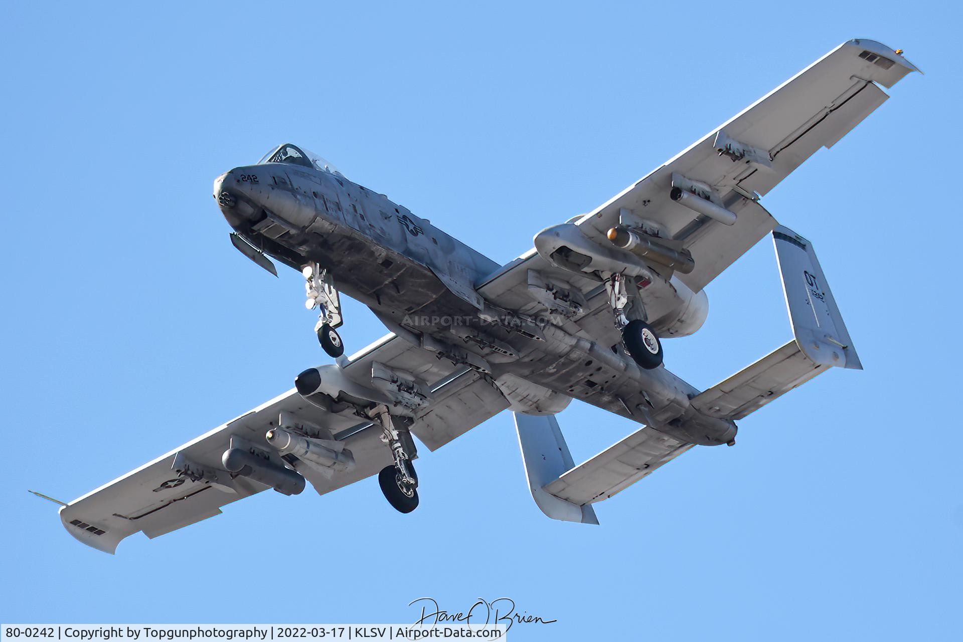 80-0242, 1980 Fairchild Republic A-10A Thunderbolt II C/N A10-0592, MISTY11