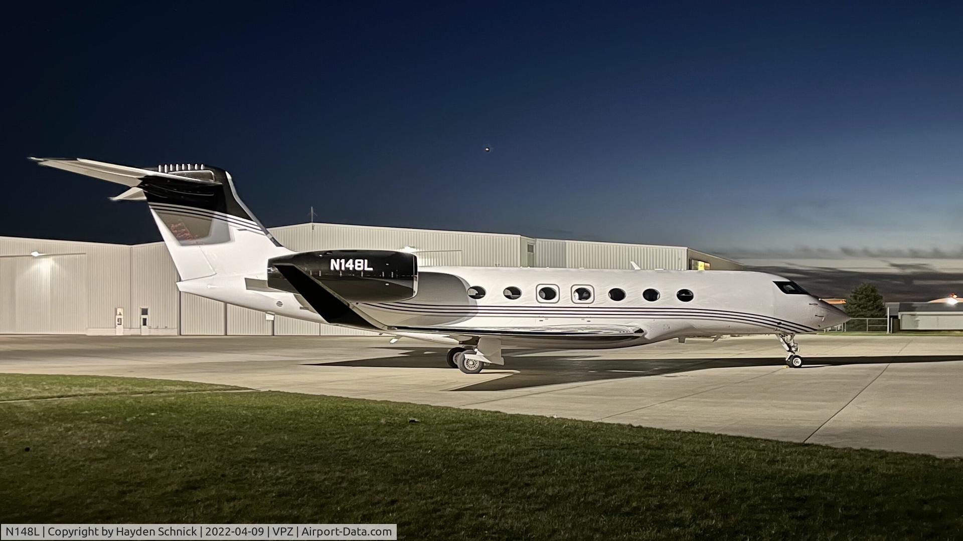 N148L, 2019 Gulfstream G600 C/N 73013, N148L, a Gulfstream G600 (s/n 73013), sitting overnight at KVPZ.