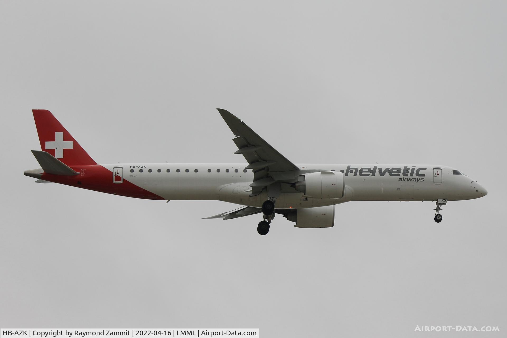 HB-AZK, 2021 Embraer E195-E2 (ERJ-190-400STD) C/N 19020058, Embraer E195-E2 HB-AZK Helvetic Airways