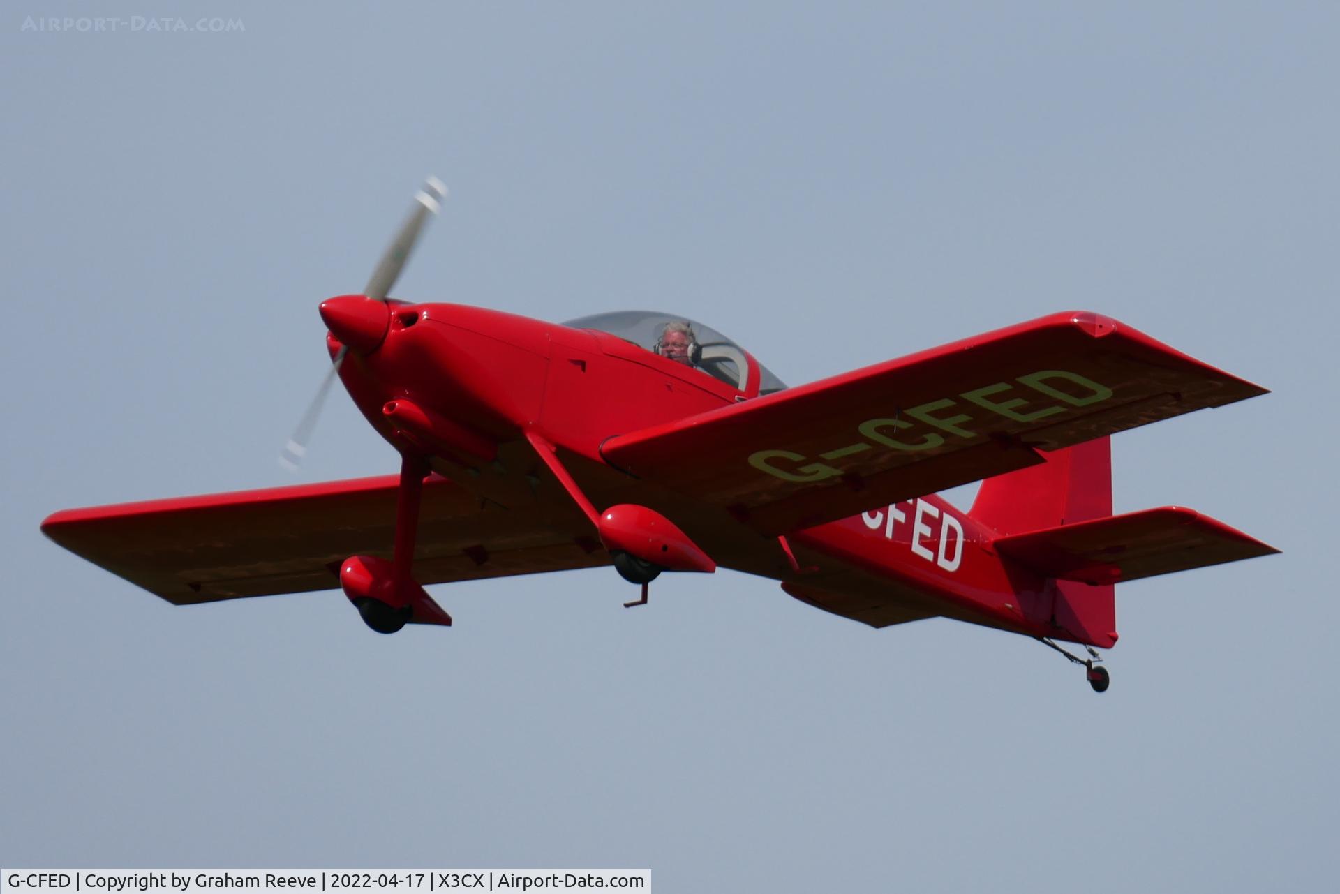 G-CFED, 2008 Van's RV-9 C/N PFA 320-14414, Departing from Northrepps.