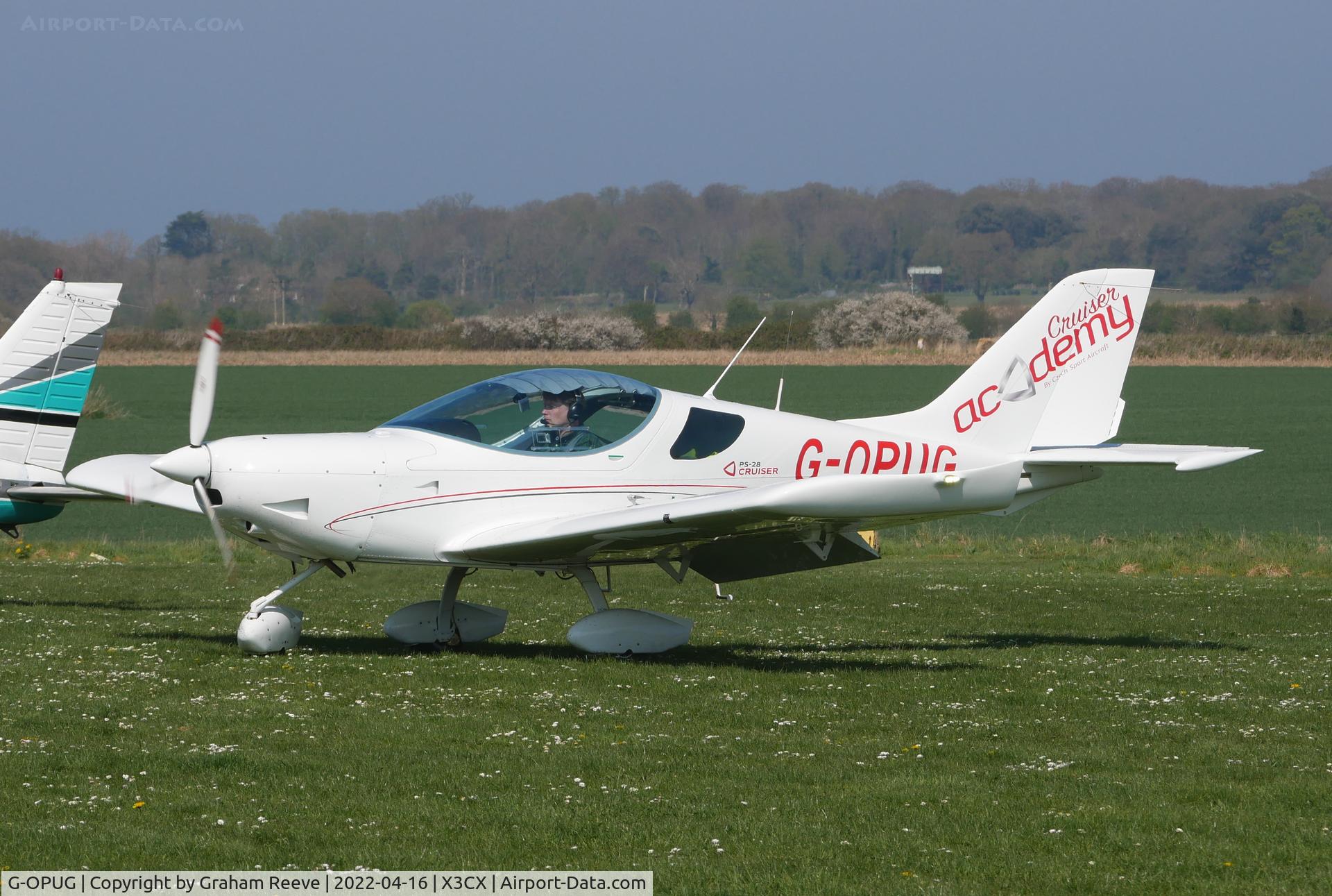 G-OPUG, 2017 Czech Sport PS-28 Cruiser C/N C0604, Departing from Northrepps.