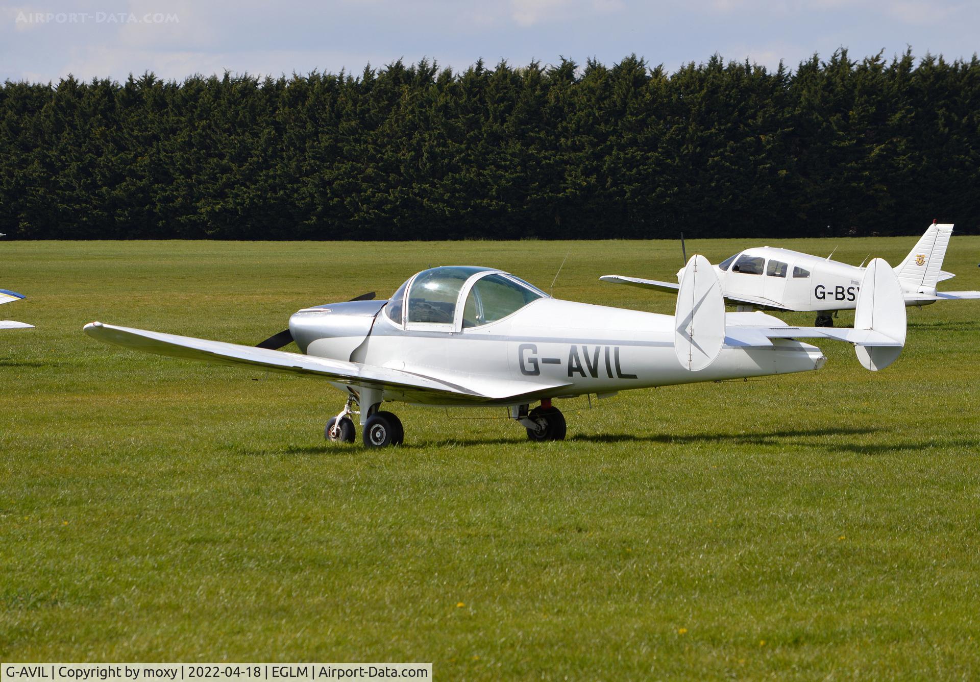 G-AVIL, 1965 Alon A-2 Aircoupe C/N A-5, Alon A-2 Aircoupe at White Waltham. Ex N5471E