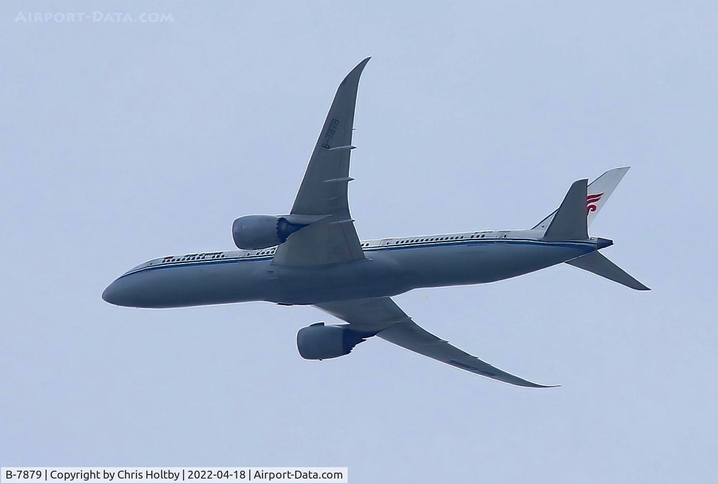 B-7879, 2016 Boeing 787-9 Dreamliner Dreamliner C/N 34307, Air China Dreamliner over Potters Bar, Herts.