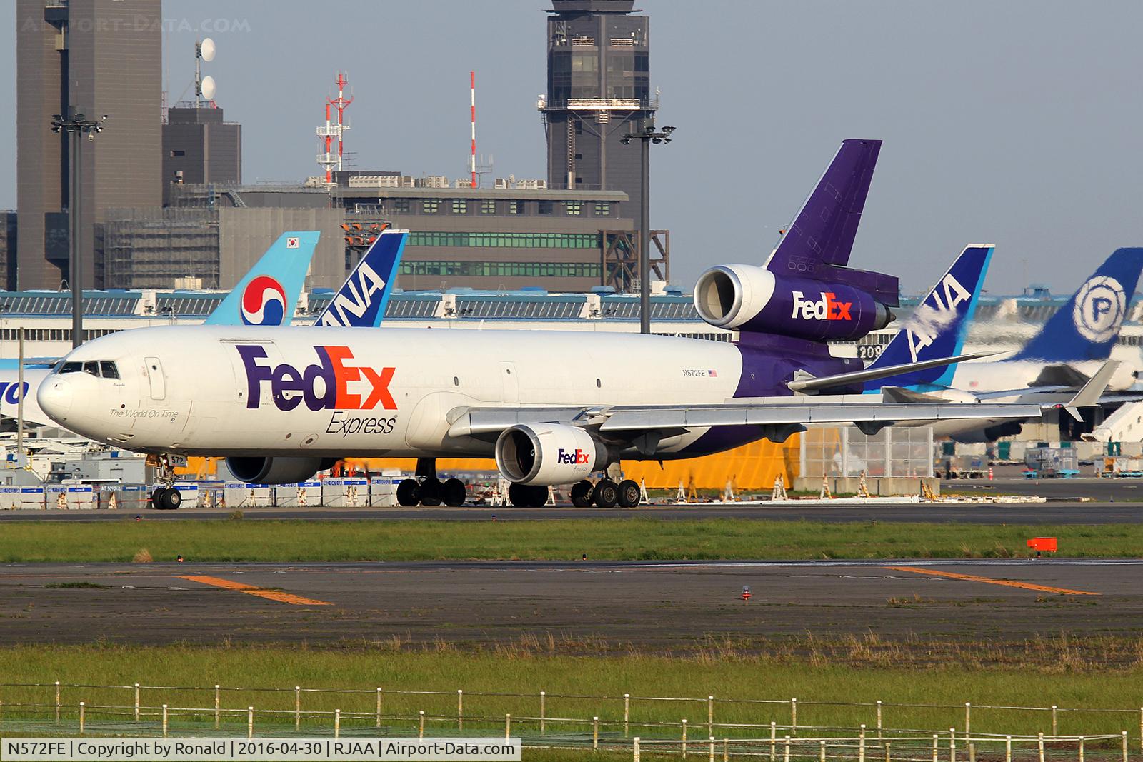 N572FE, 2003 McDonnell Douglas MD-11F C/N 48755, at nrt