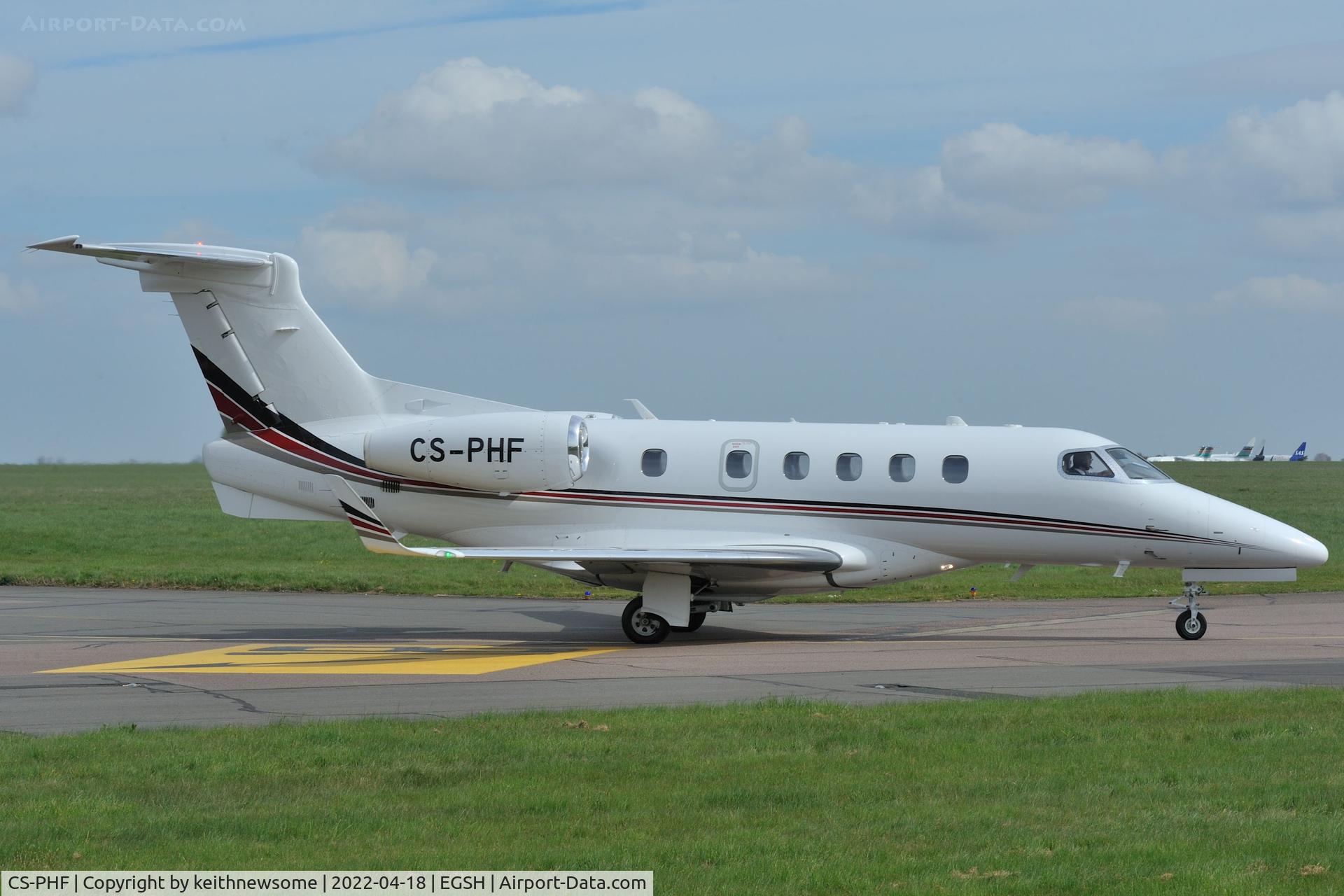 CS-PHF, 2015 Embraer EMB-505 Phenom 300 C/N 50500260, Leaving Norwich for Cannes, France.