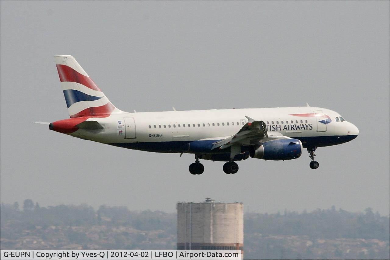 G-EUPN, 2000 Airbus A319-131 C/N 1261, Airbus A319-131, On final rwy 14L, Toulouse Blagnac Airport (LFBO-TLS)