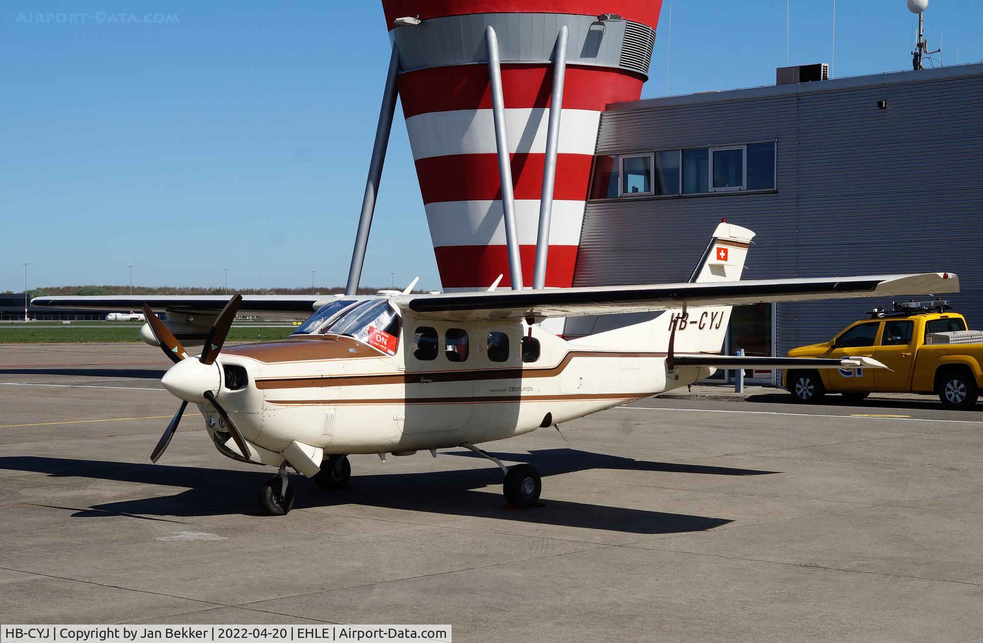 HB-CYJ, 1985 Cessna P210R Pressurised Centurion C/N P21000836, Lelystad Airport