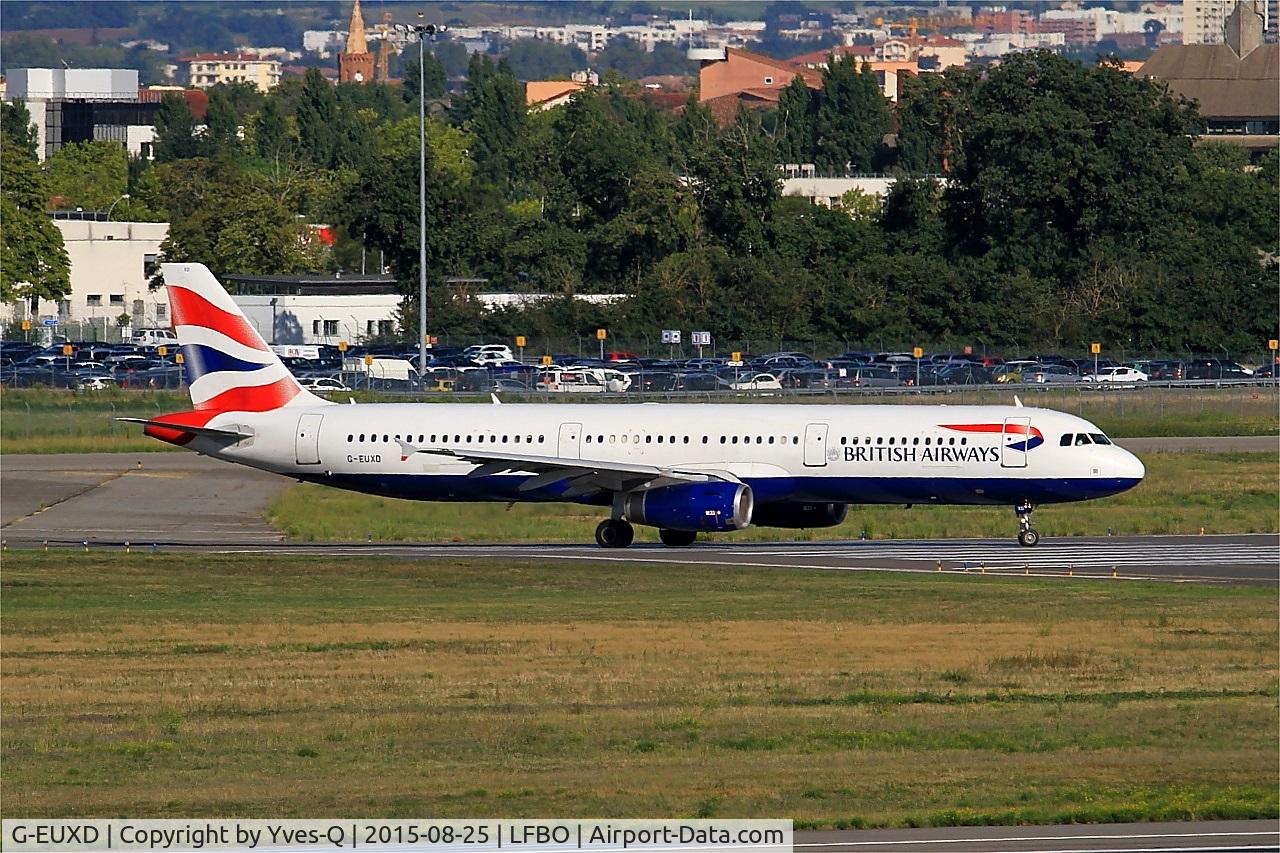 G-EUXD, 2004 Airbus A321-231 C/N 2320, Airbus A321-231, Lining up rwy 14L, Toulouse-Blagnac airport (LFBO-TLS)