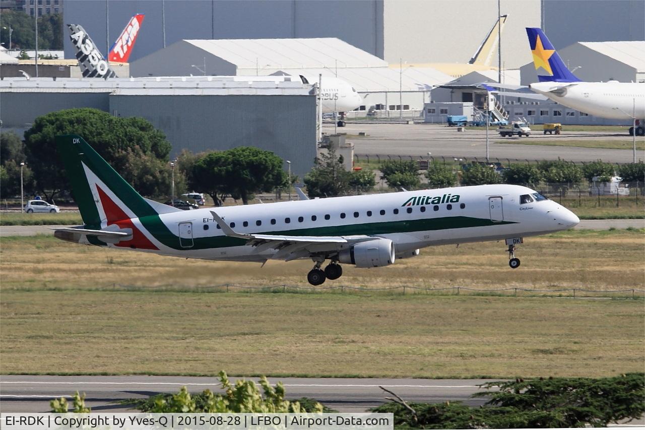 EI-RDK, 2012 Embraer 175STD (ERJ-170-200STD) C/N 17000343, Embraer 175STD, Landing rwy 14R, Toulouse-Blagnac Airport (LFBO-TLS)