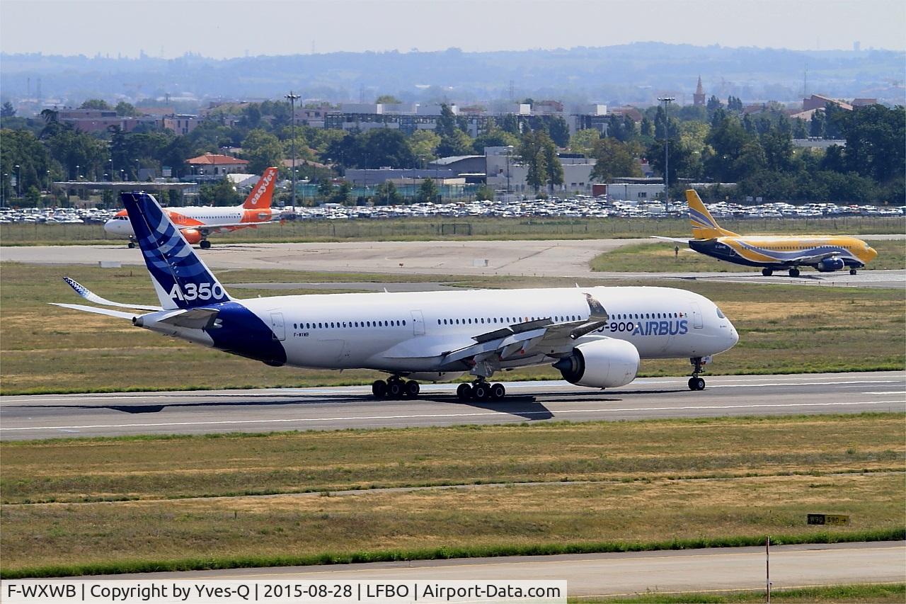 F-WXWB, 2013 Airbus A350-941 C/N 001, Airbus A350-941, Landing rwy 14R, Toulouse-Blagnac airport (LFBO-TLS)