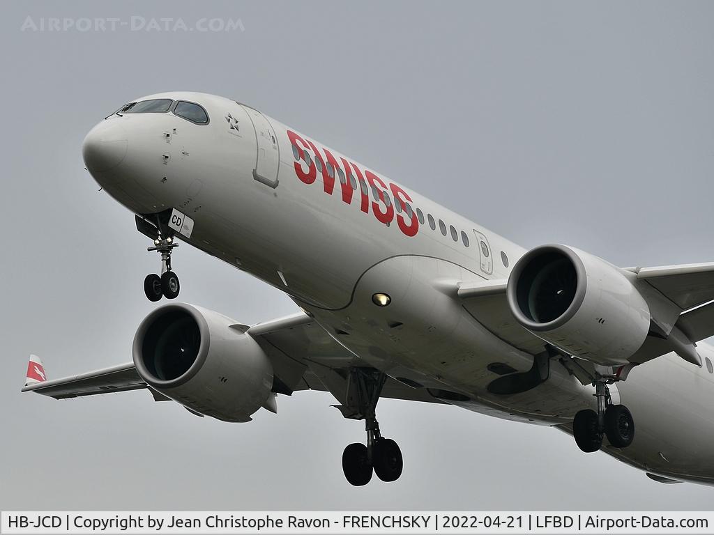 HB-JCD, 2017 Bombardier CSeries CS300 (BD-500-1A11) C/N 55013, Zurich (ZRH)	Bordeaux (BOD)	LX550