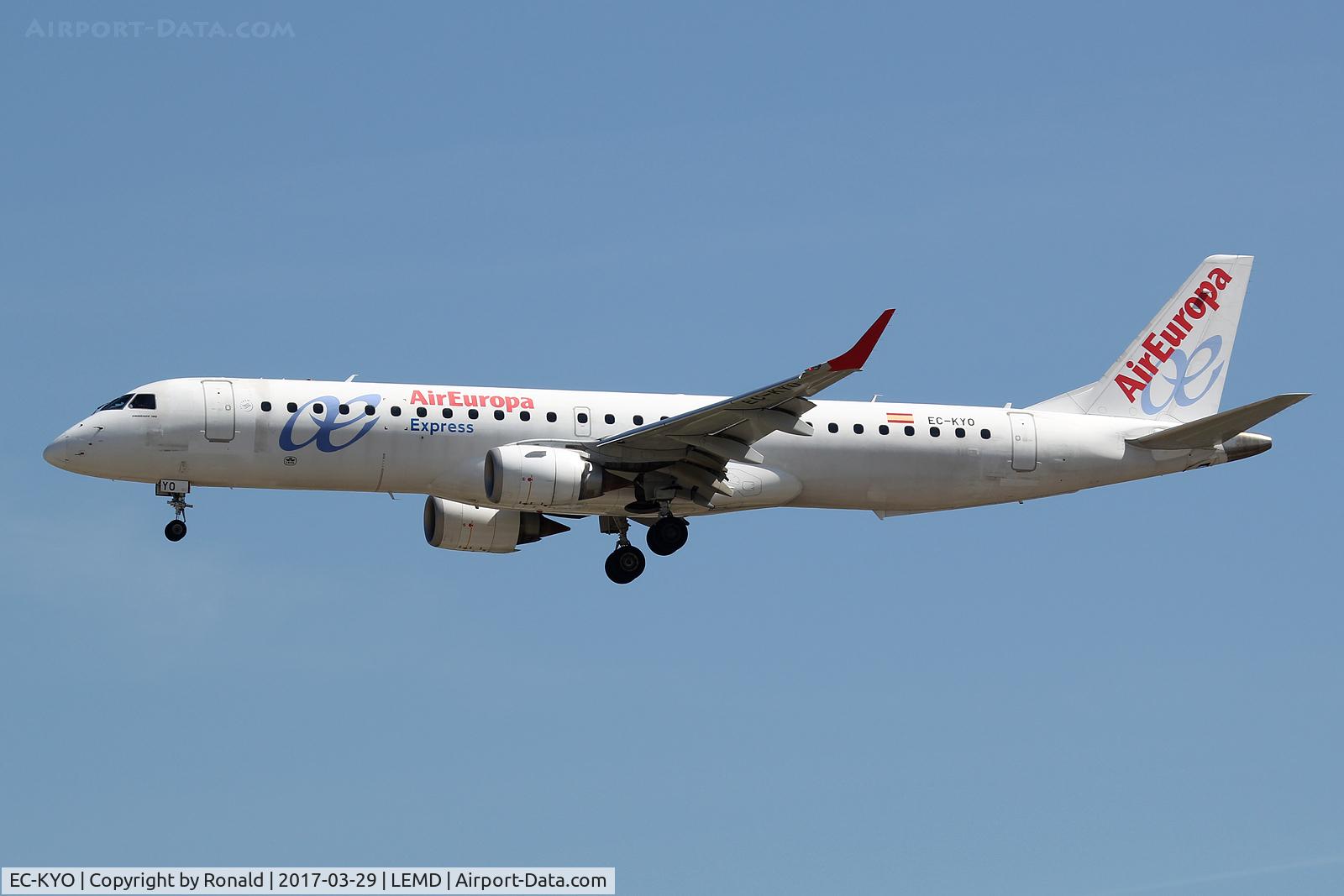EC-KYO, 2009 Embraer 195LR (ERJ-190-200LR) C/N 19000276, at mad