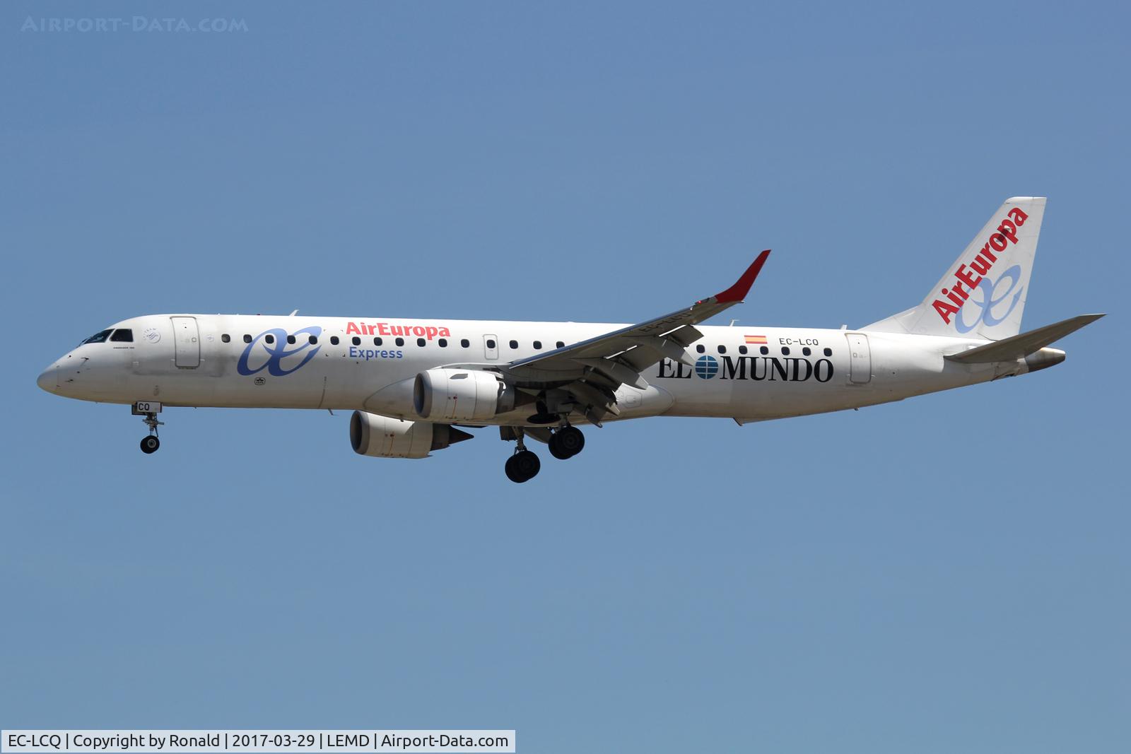 EC-LCQ, 2010 Embraer 195LR (ERJ-190-200LR) C/N 19000303, at mad