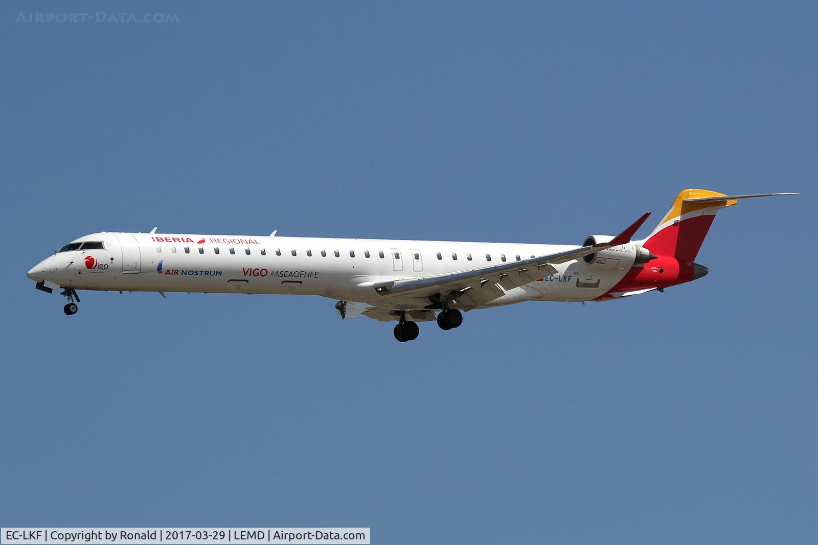 EC-LKF, 2010 Bombardier CRJ-1000ER NG (CL-600-2E25) C/N 19011, at mad