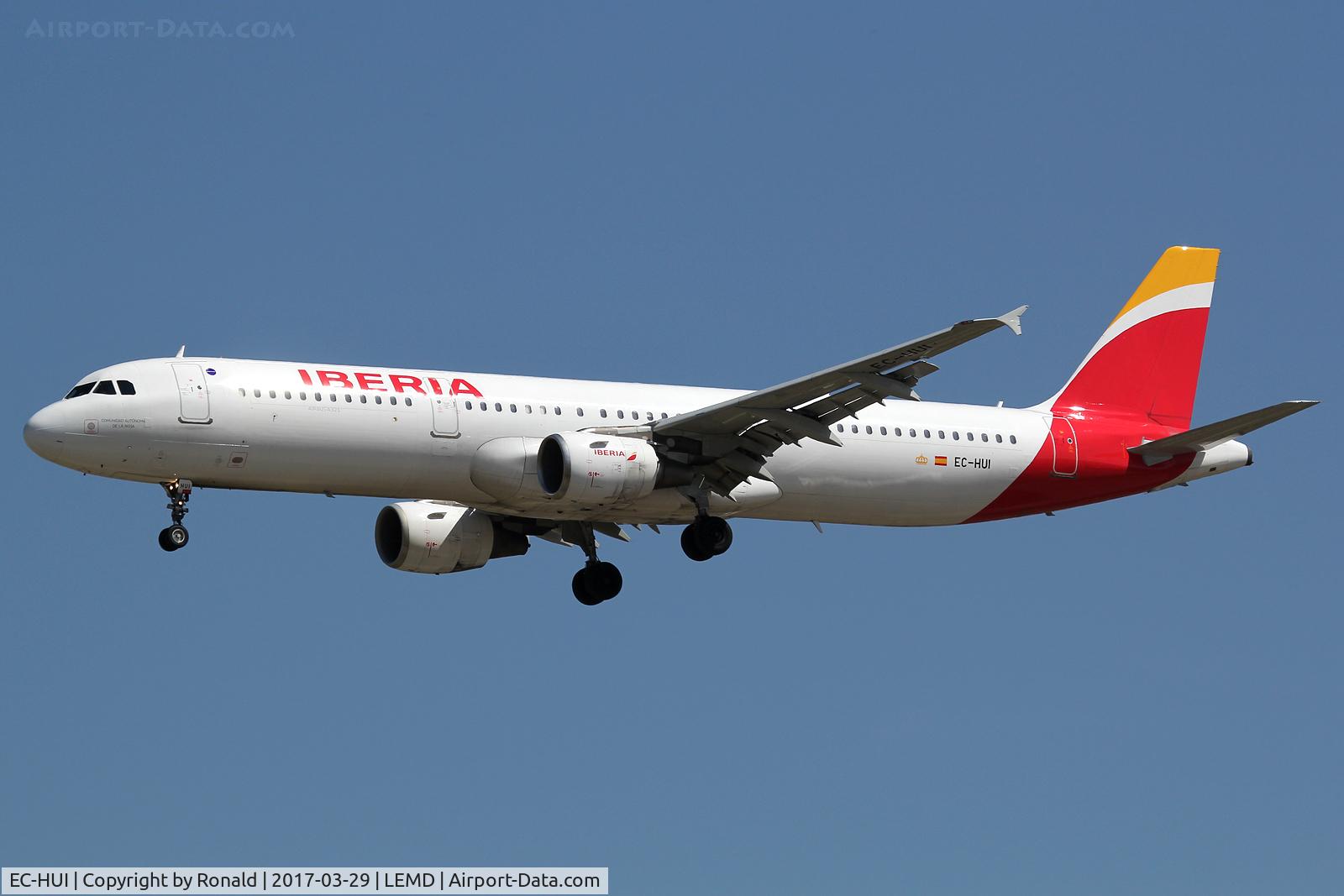 EC-HUI, 1999 Airbus A321-211 C/N 1027, at mad