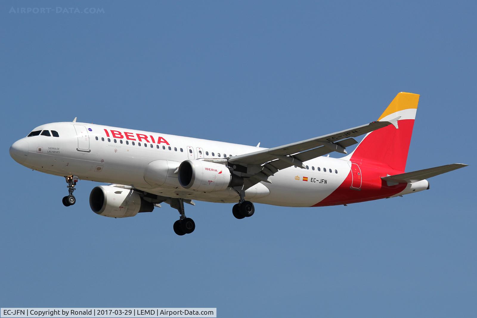EC-JFN, 2005 Airbus A320-214 C/N 2391, at mad