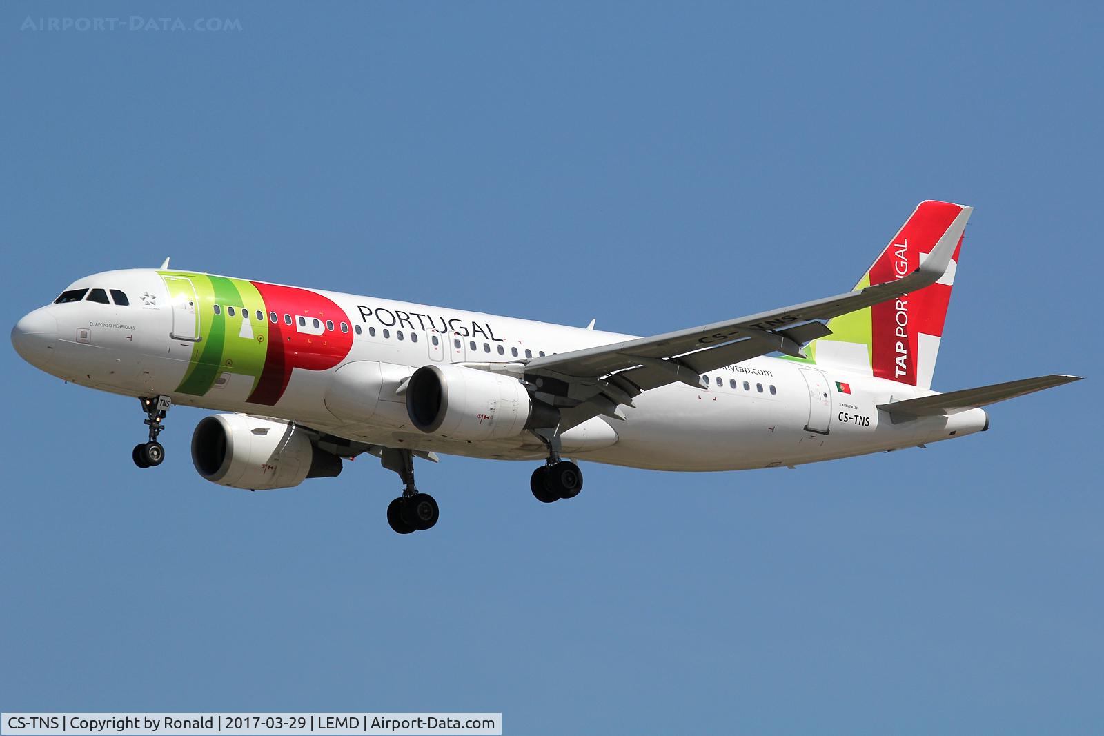 CS-TNS, 2009 Airbus A320-214 C/N 4021, at mad