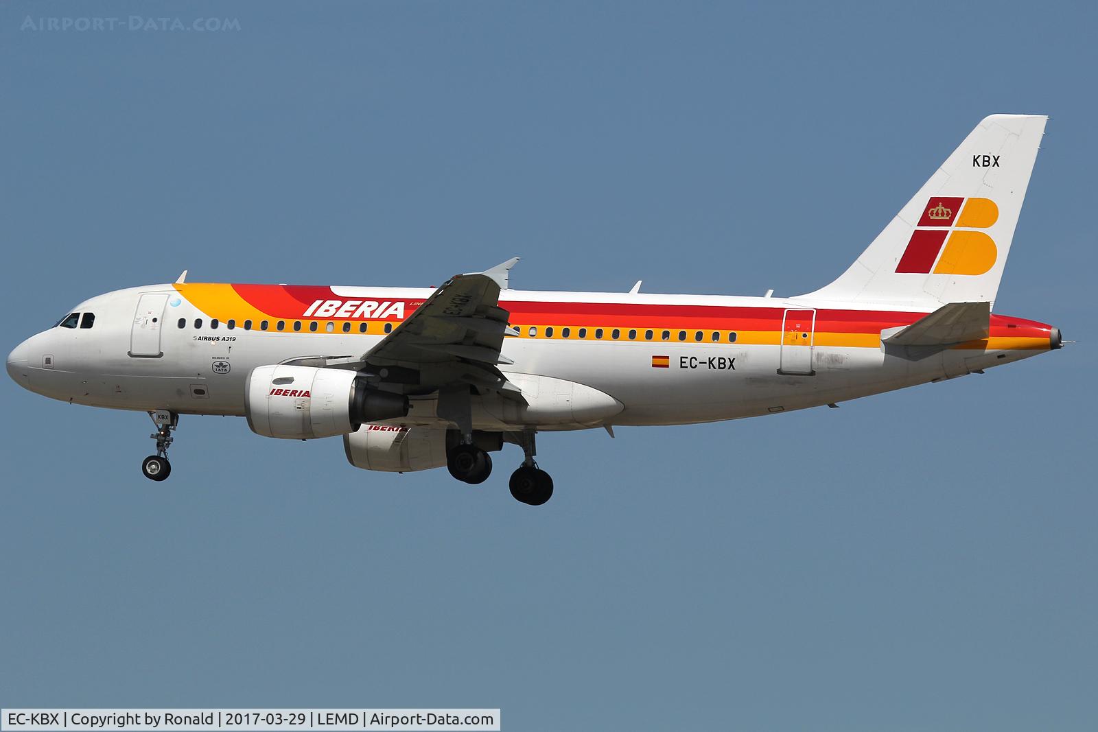 EC-KBX, 2007 Airbus A319-111 C/N 3078, at mad