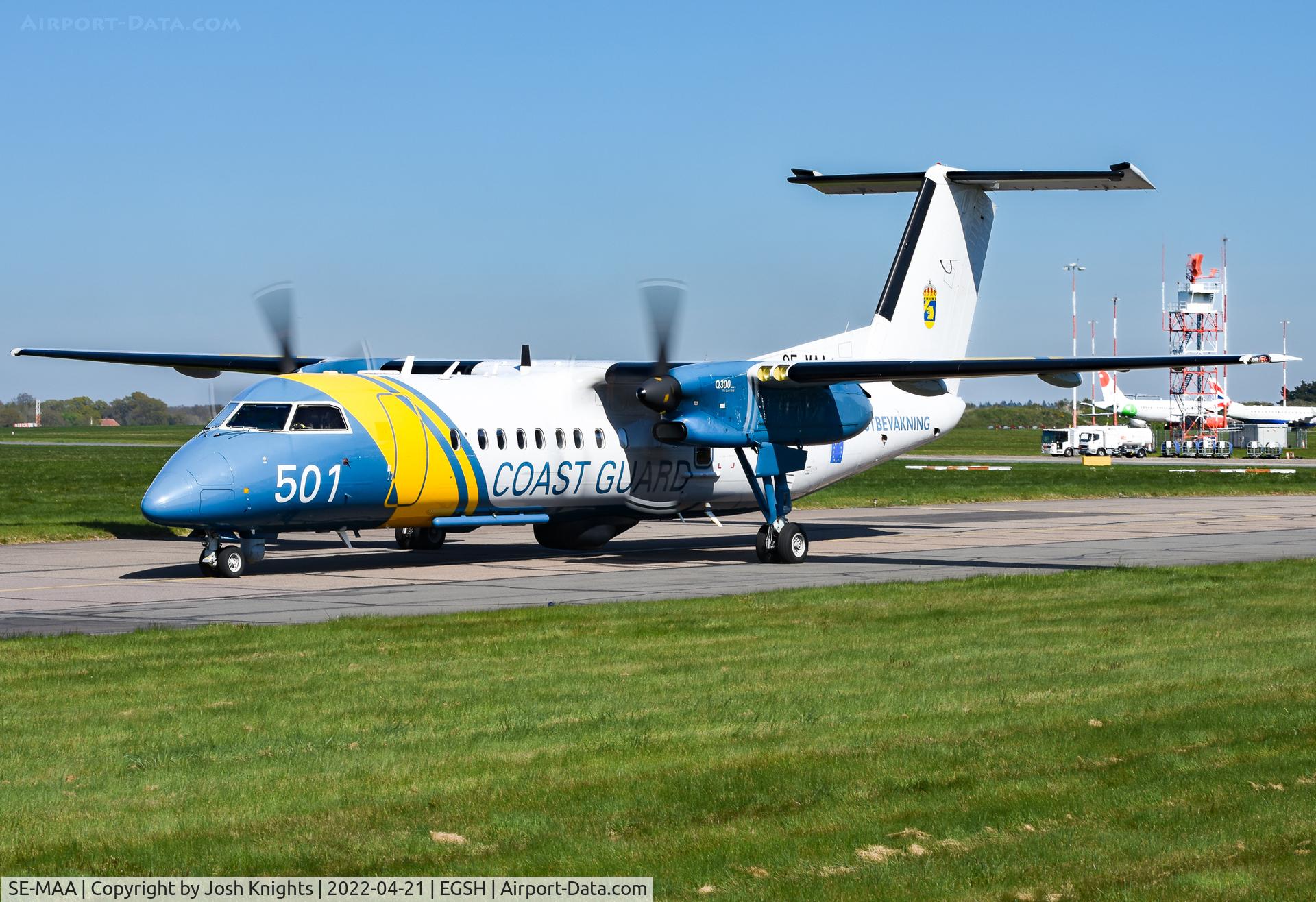 SE-MAA, 2006 De Havilland Canada DHC-8-311AQ Dash 8 C/N 622, Arriving From a Mission.