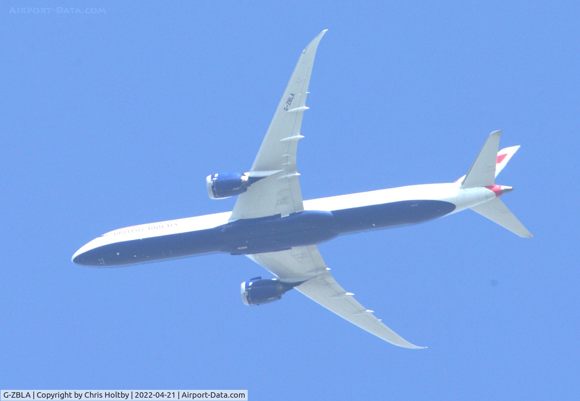 G-ZBLA, 2019 Boeing 787-10 Dreamliner C/N 60637, BA Dreamliner over Potters Bar, Herts