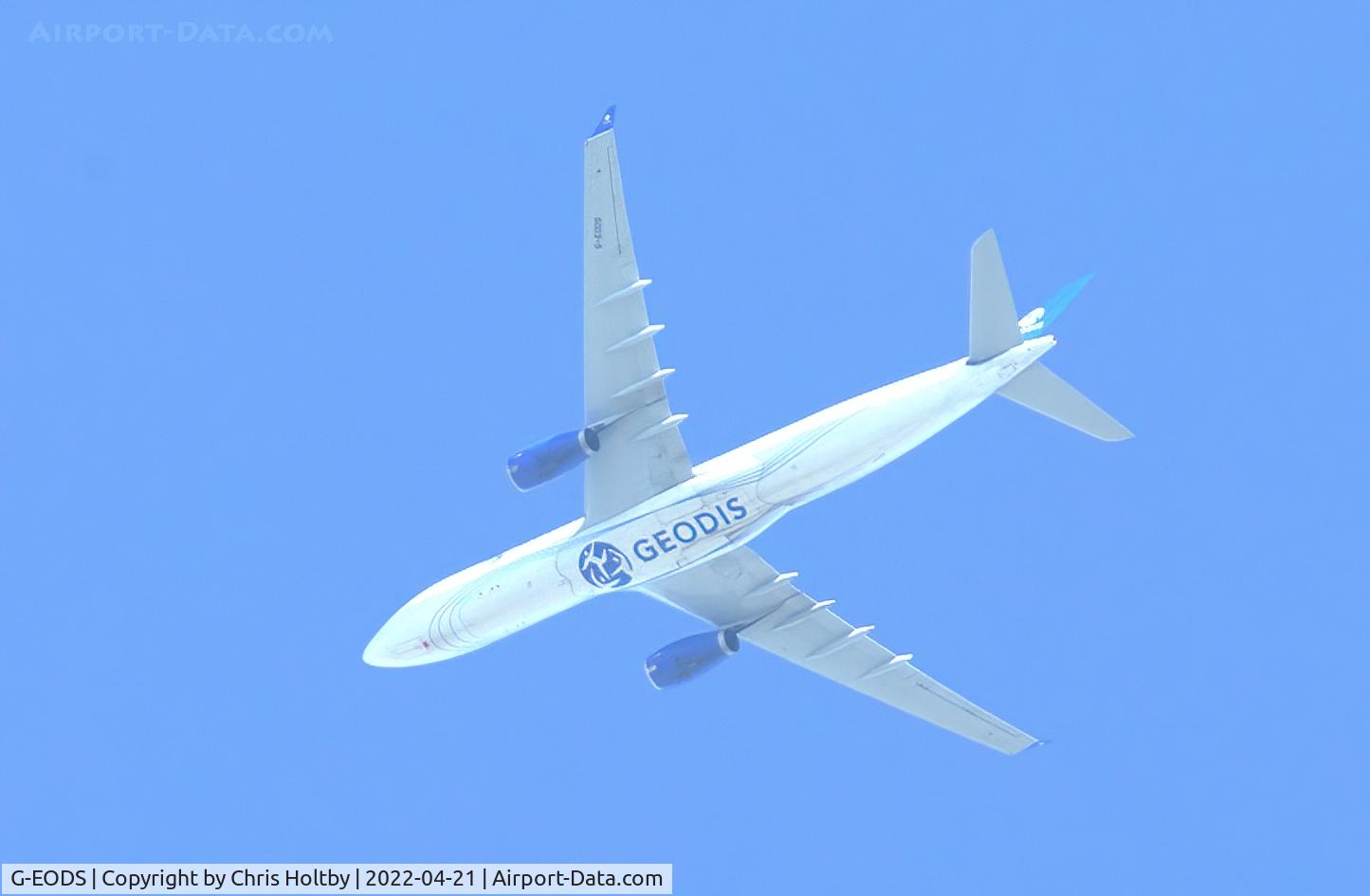 G-EODS, 2005 Airbus A330-343 C/N 713, Titan Airways operated Airbus A330 for Geodis Air Network over Potters Bar, Herts