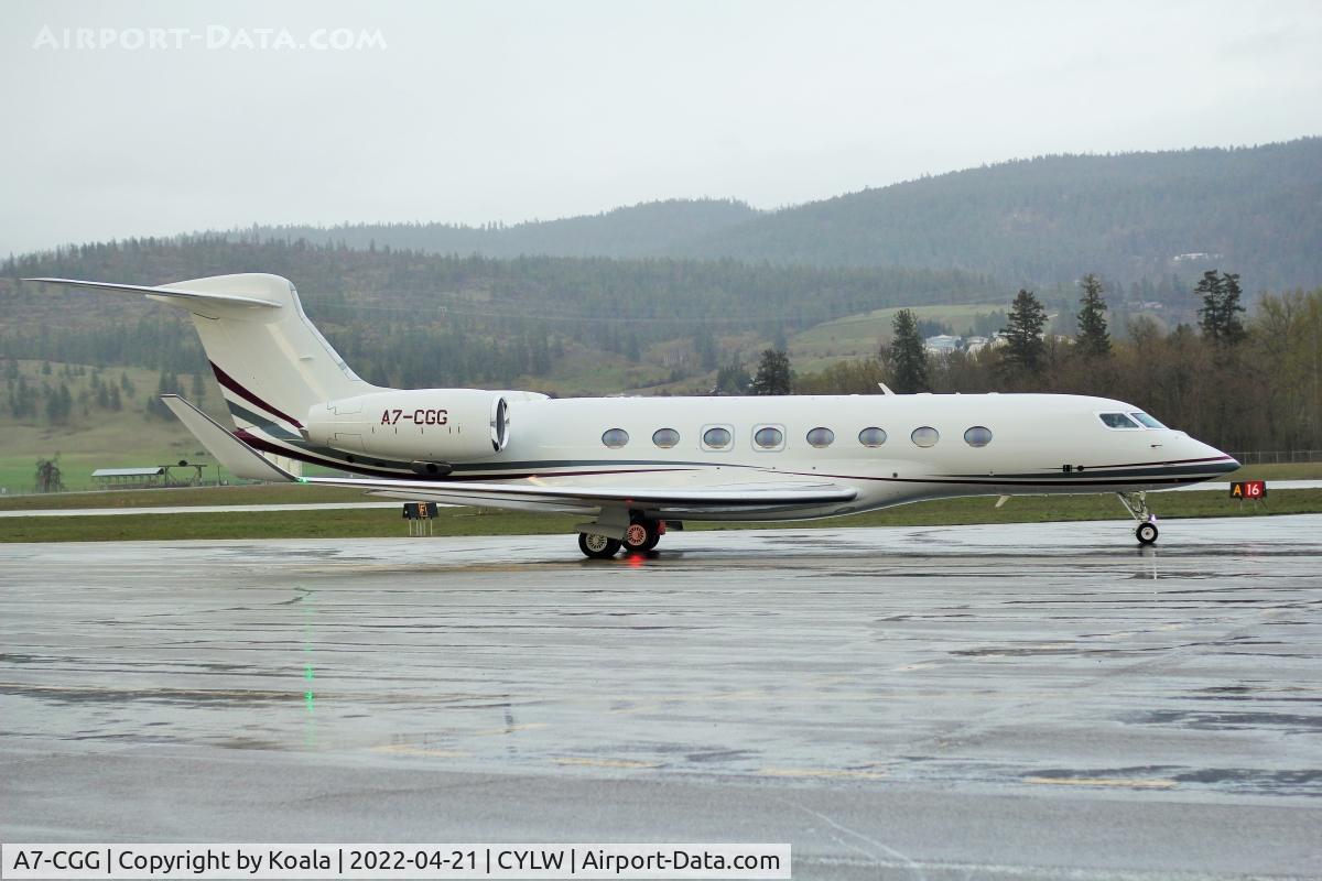 A7-CGG, 2019 Gulfstream G-VI (G650ER) C/N 6401, Inbound from San Francisco (SFO), Outbound to Madrid (MAD)