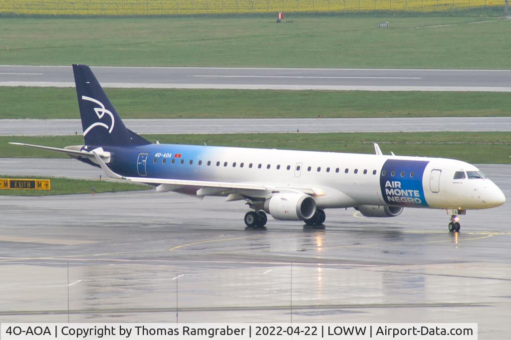 4O-AOA, 2008 Embraer 195LR (ERJ-190-200LR) C/N 19000180, Air Montenegro Embraer 195