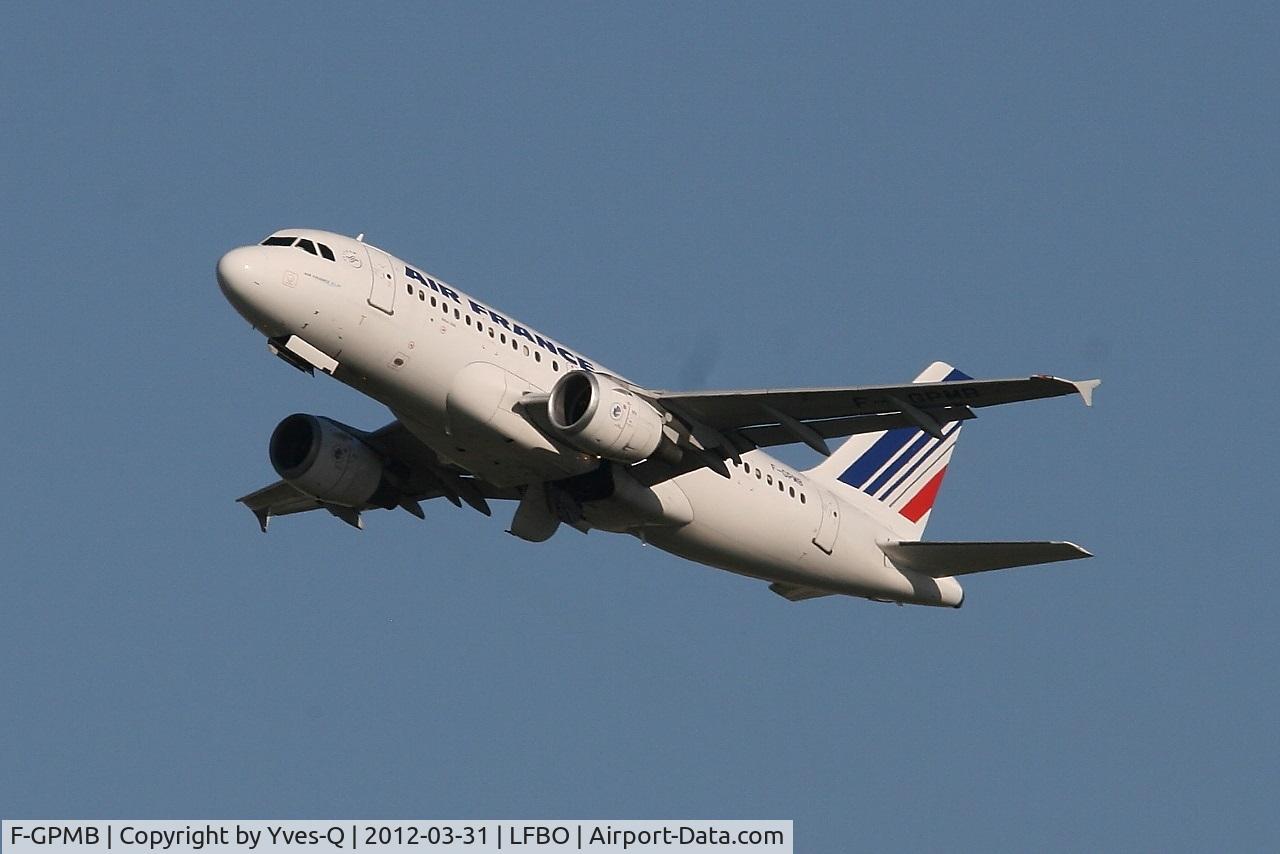 F-GPMB, 1996 Airbus A319-113 C/N 600, Airbus A319-113, Climbing from rwy 32R, Toulouse Blagnac Airport (LFBO-TLS)