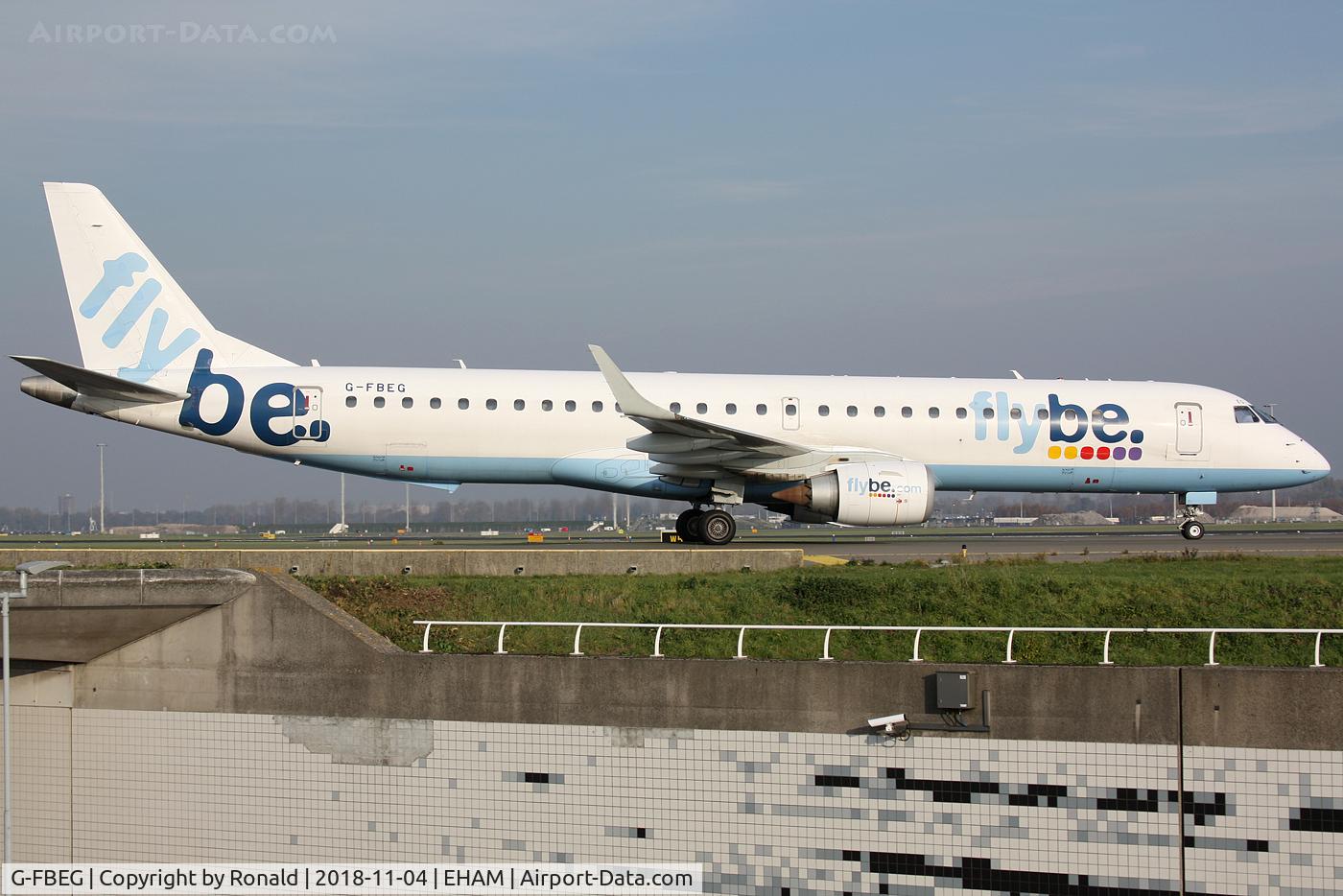 G-FBEG, 2007 Embraer 195LR (ERJ-190-200LR) C/N 19000120, at spl