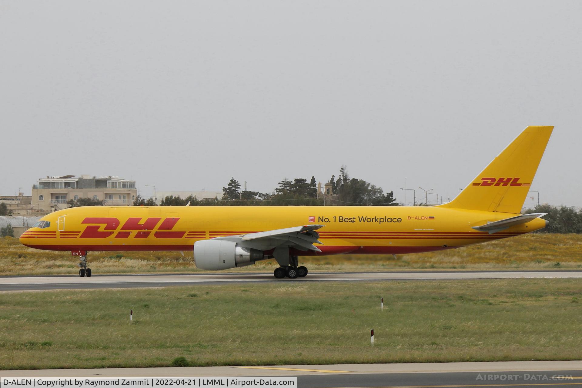 D-ALEN, 1998 Boeing 757-2Q8/PCF C/N 29380, B757 D-ALEN Aerotrans sporting No 1 Best Workplace sticker