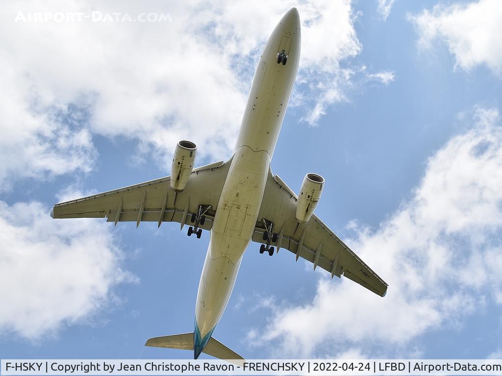 F-HSKY, 2012 Airbus A330-343 C/N 1359, Paris (ORY)	Bordeaux (BOD)	SS40